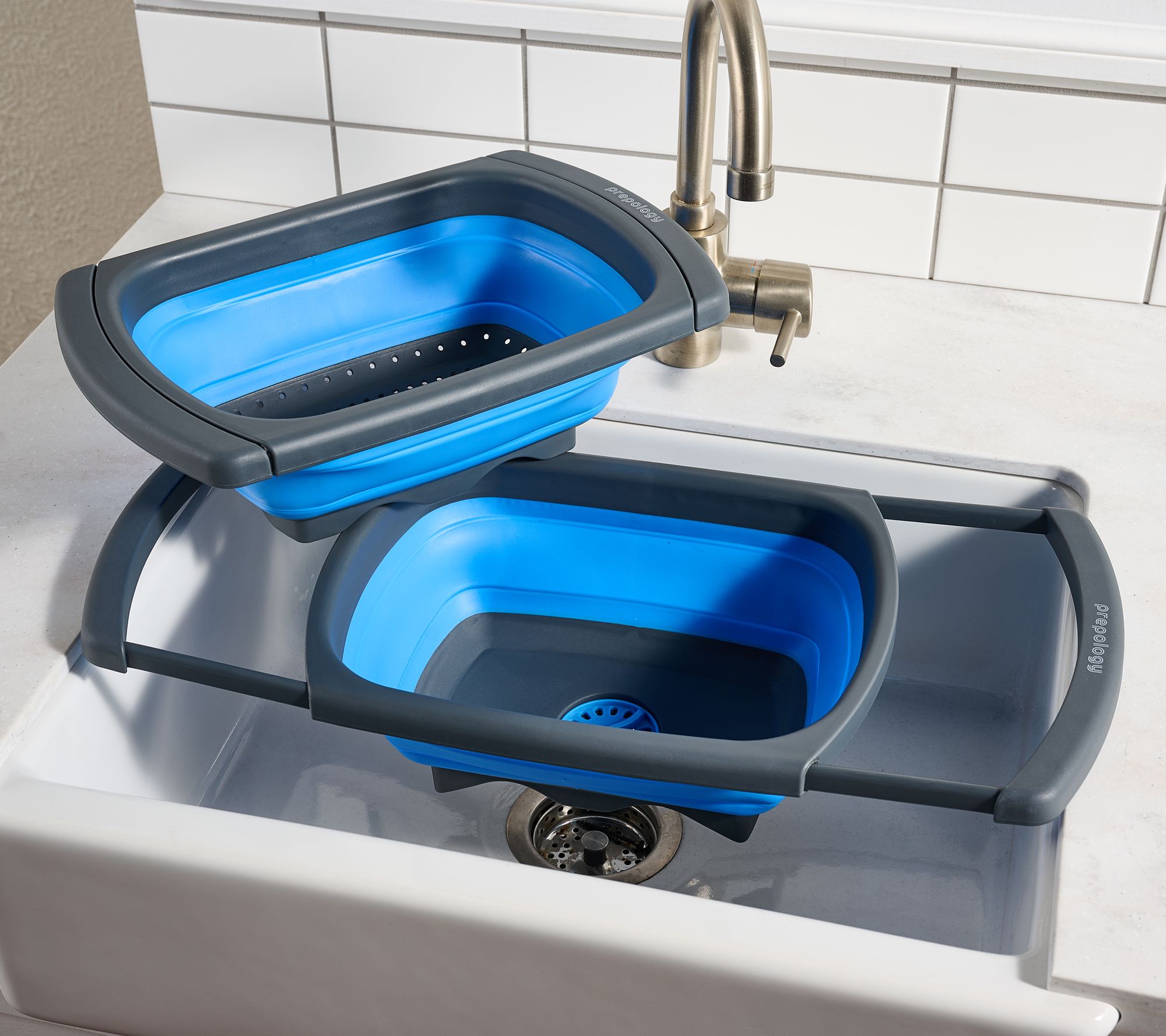 Prepology 2 piece Over the Sink Colander and Wash Basin