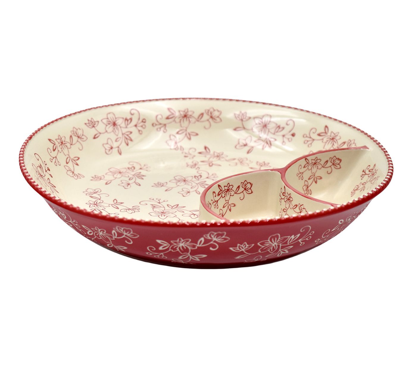 Temp-tations Floral Lace 14" Double Dipper Server