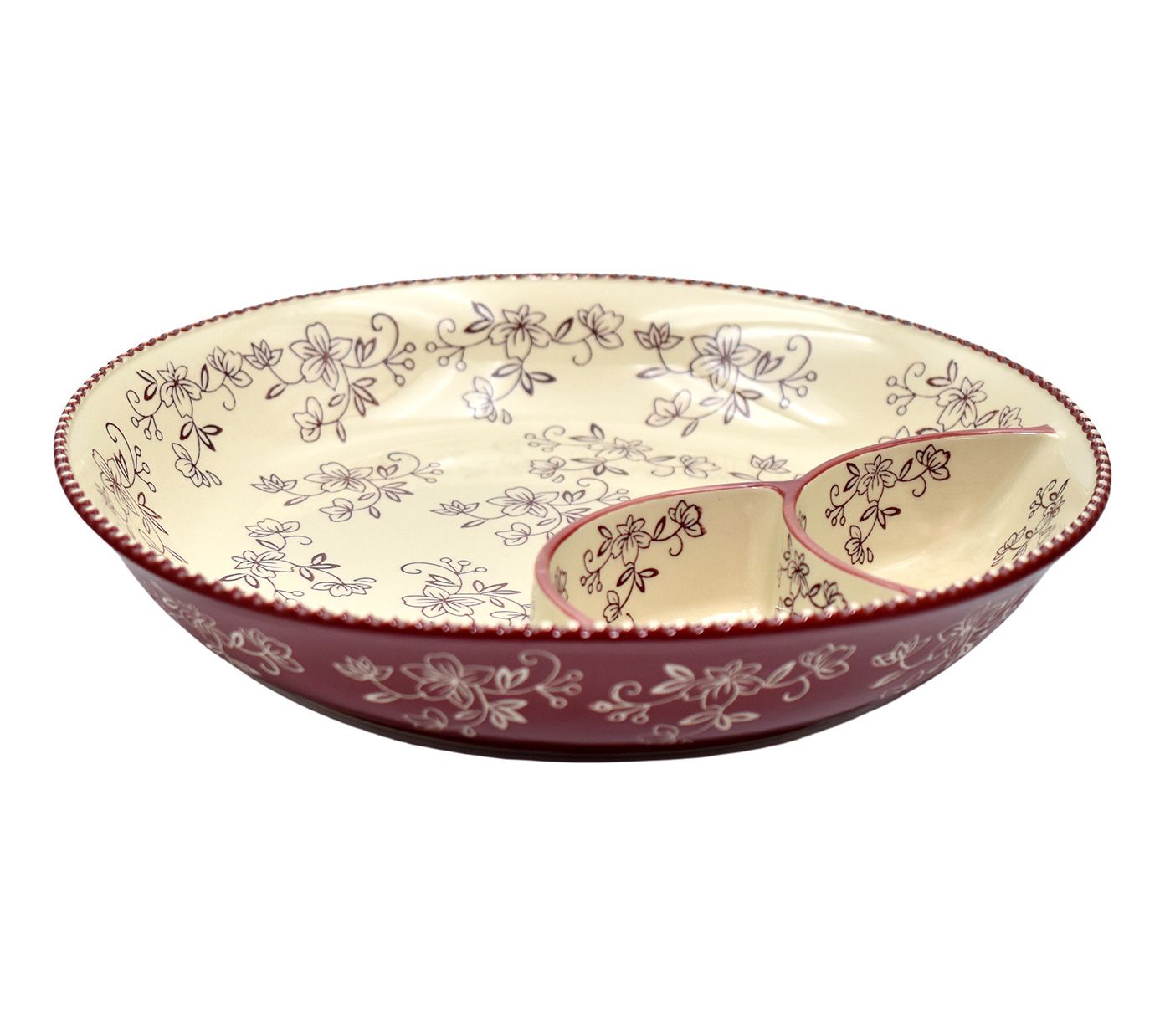 Temp-tations Floral Lace 14" Double Dipper Server