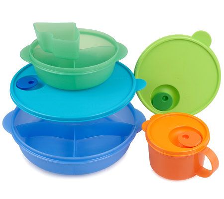 Tupperware 3pc Wonderlier Plastic Food Storage Bowls Red