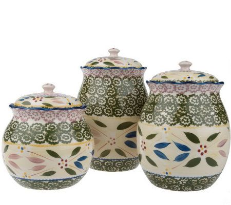 Temp-tations Old World 3-piece Fluted Canister Set - Page 1 — QVC.com