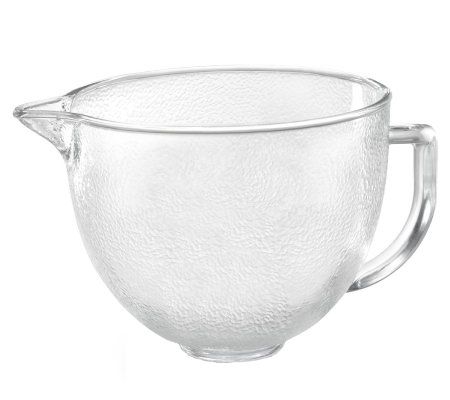 KitchenAid Stand Mixer 5-Qt. Glass Mixing Bowl with Measurement Markings  and Lid + Reviews