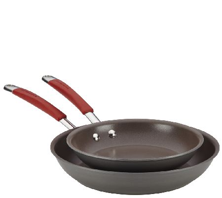 Rachael Ray 2-Piece Hard Anodized Nonstick Frying Pan Set, Cook + Create Collection