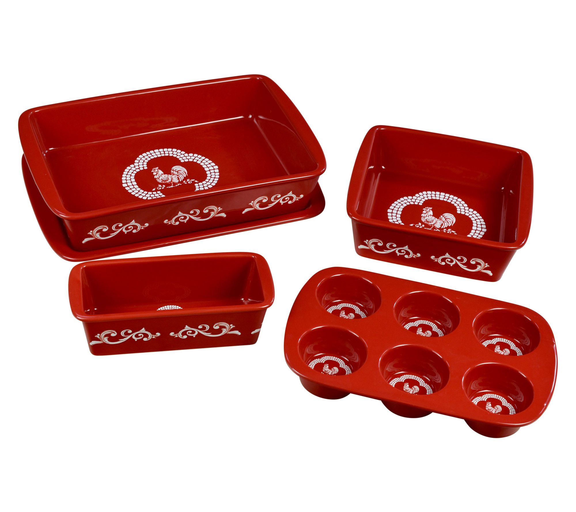As Is Temp-tations Doodle Doo 5-pc NestableBakeware Set