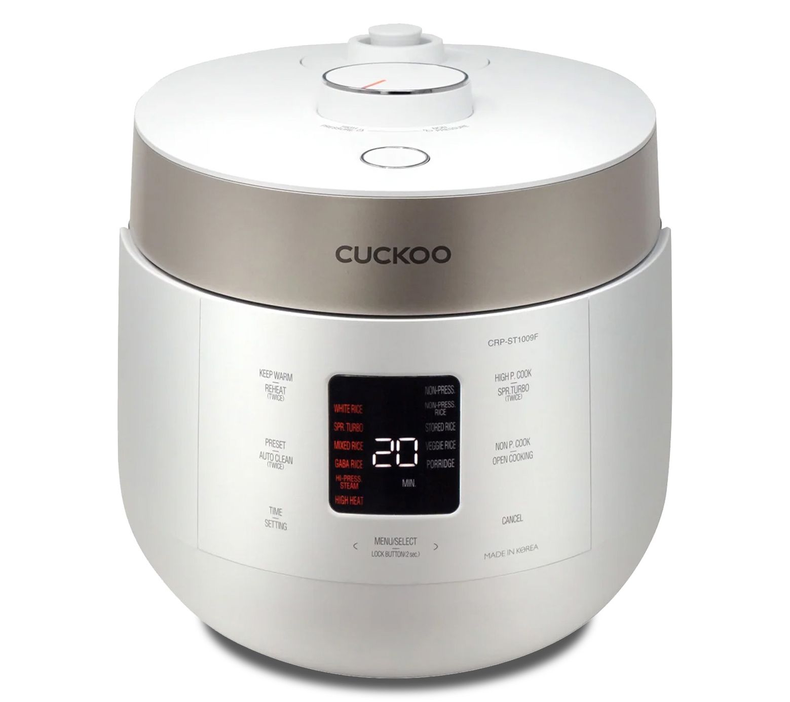 CUCKOO 6-Cup 16-Mode Twin Pressure Rice Cookerw/ Voice Guide
