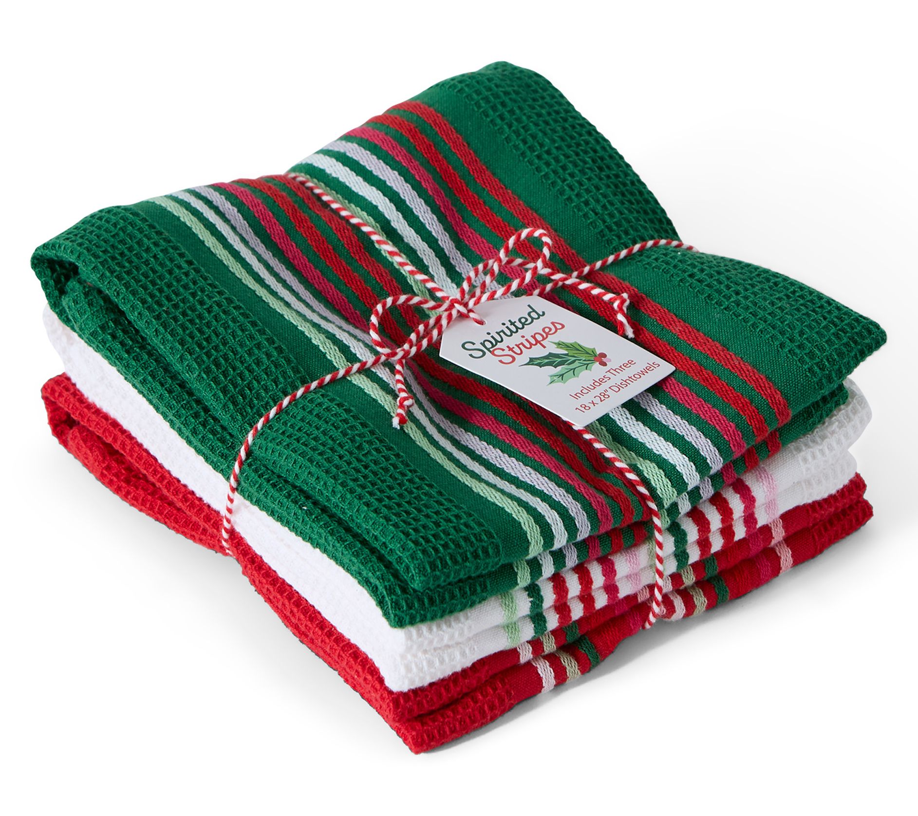 Design Imports Set of 3 Spirited Stripes Kitchen Towels