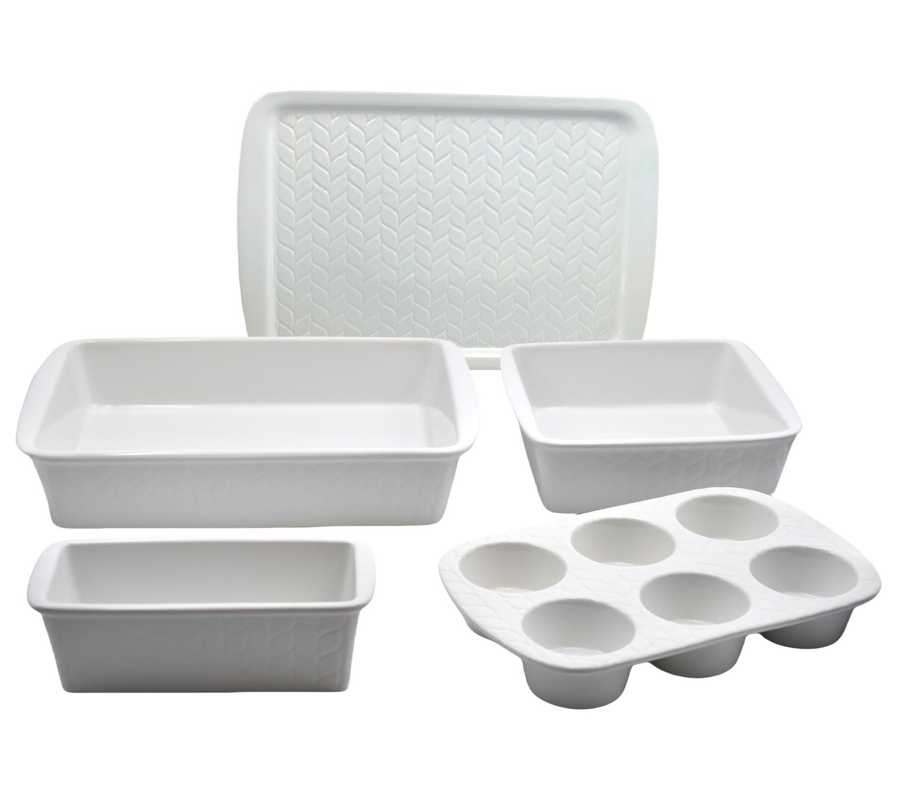 "As Is" Temp-tations Carved Willow 5-pc Nestable Bakeware Set