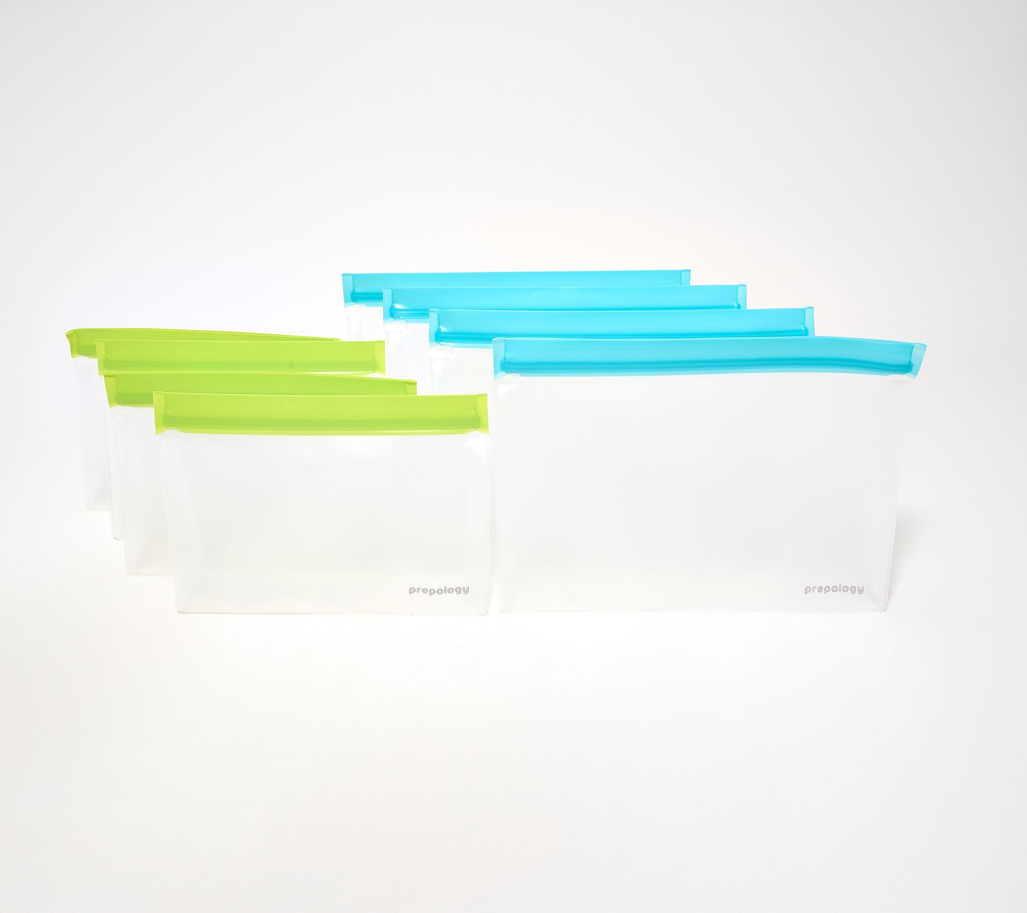 "As Is" Prepology Set of 8 Reusable Zip-Top Food Storage Bags