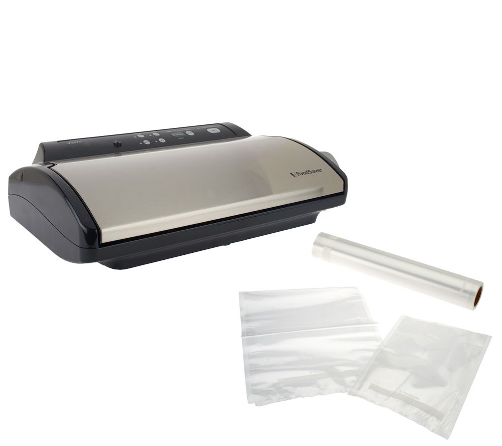 FoodSaver V2470 Stainless Steel Vacuum Sealer with Builtin Roll
