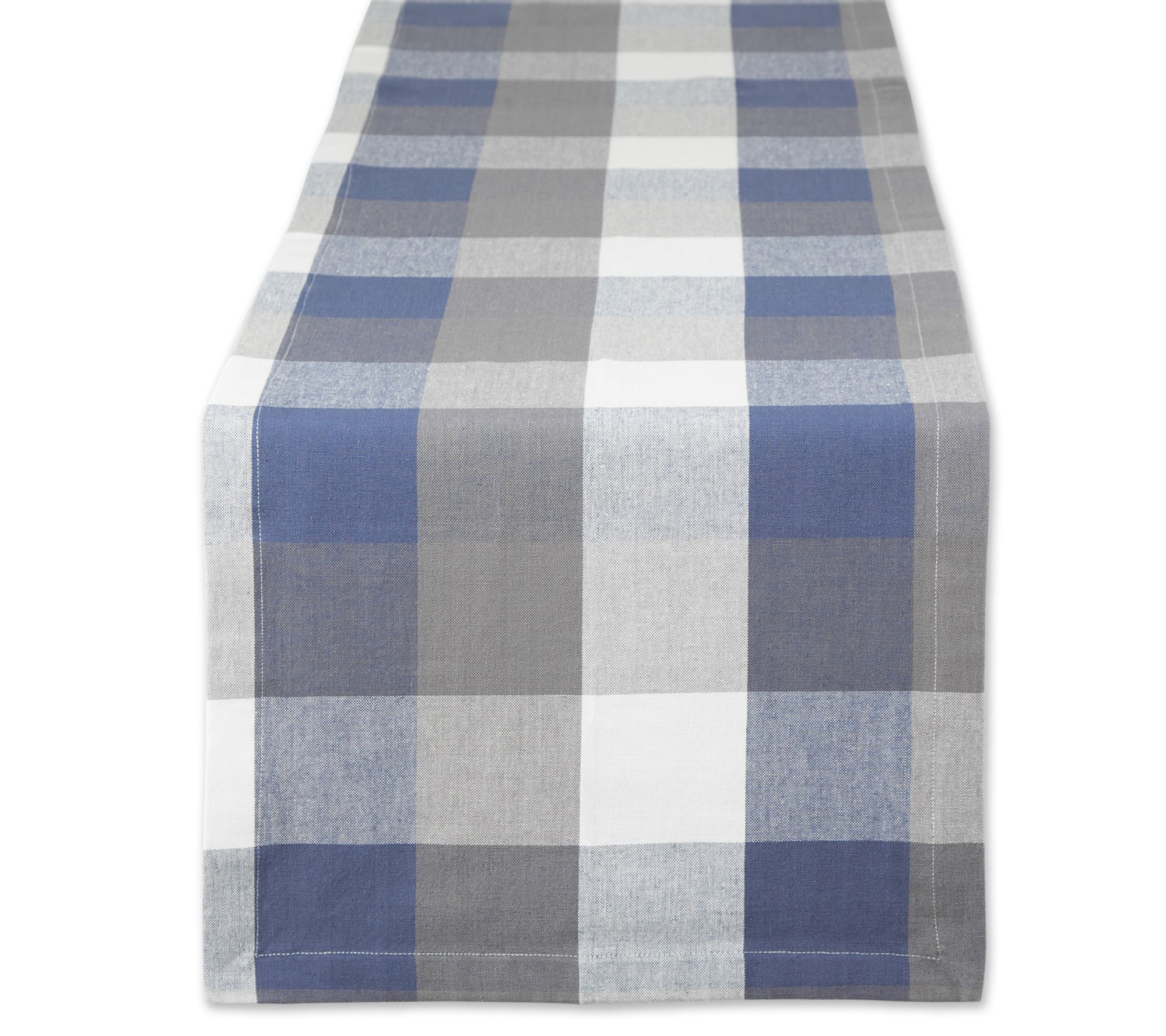 Design Imports 14" x 108" Tri Color Check TableRunner