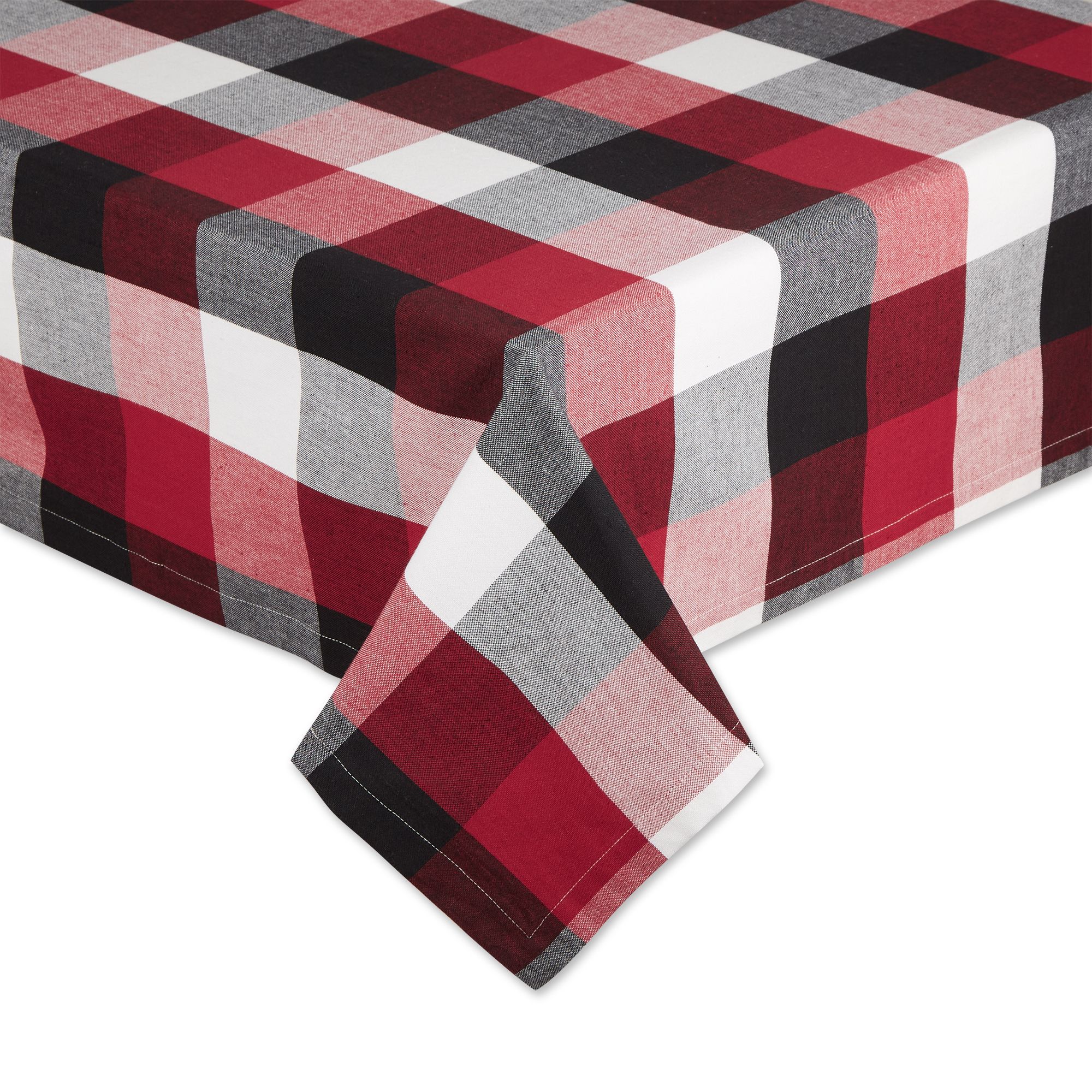 Design Imports 60x84" Tri Color Check Tableclot h
