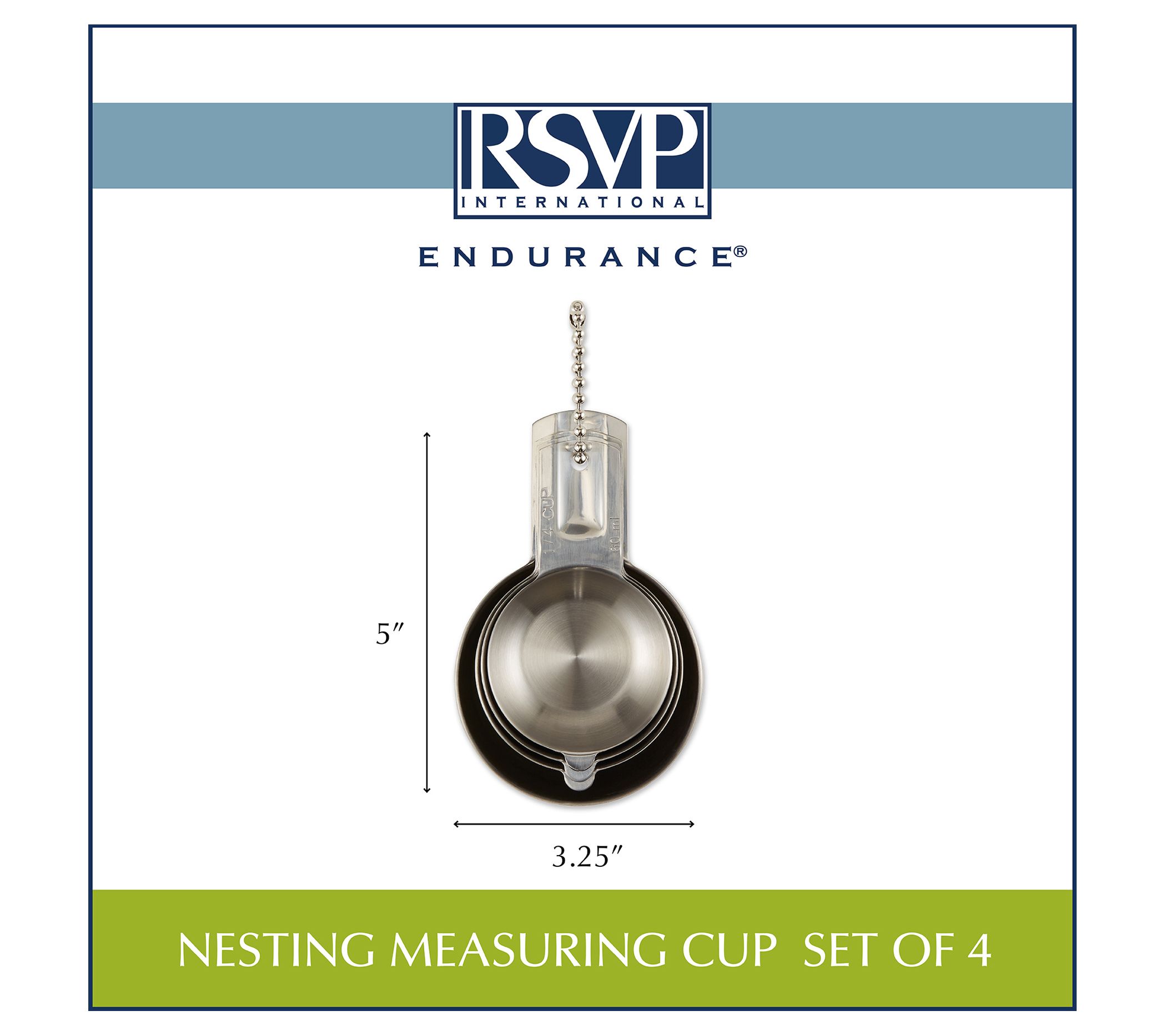 RSVP Set of 6 Nesting Measuring Cups 