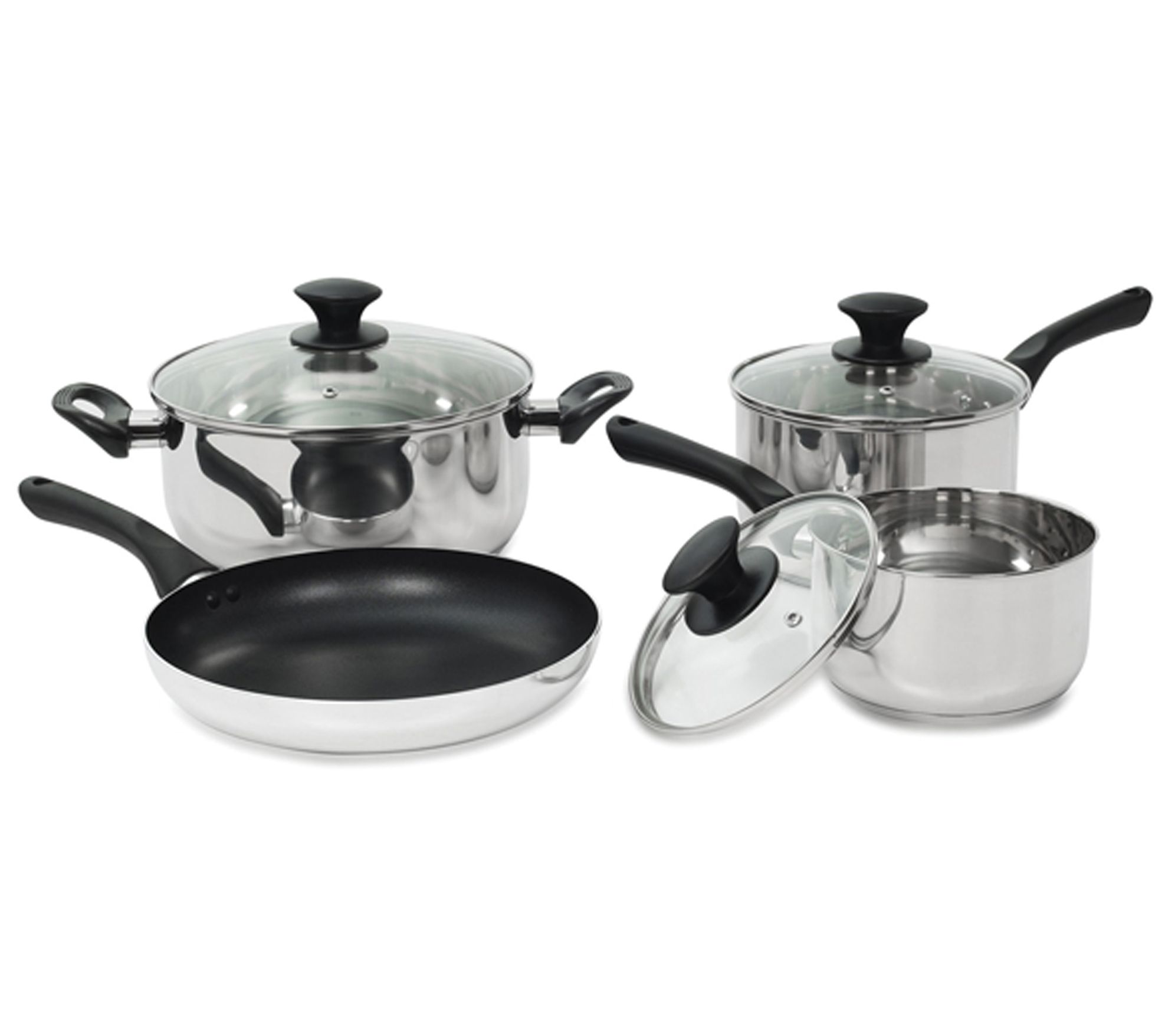 Starfrit Starbasix 7-Piece Stainless Steel Cookware Set - QVC.com