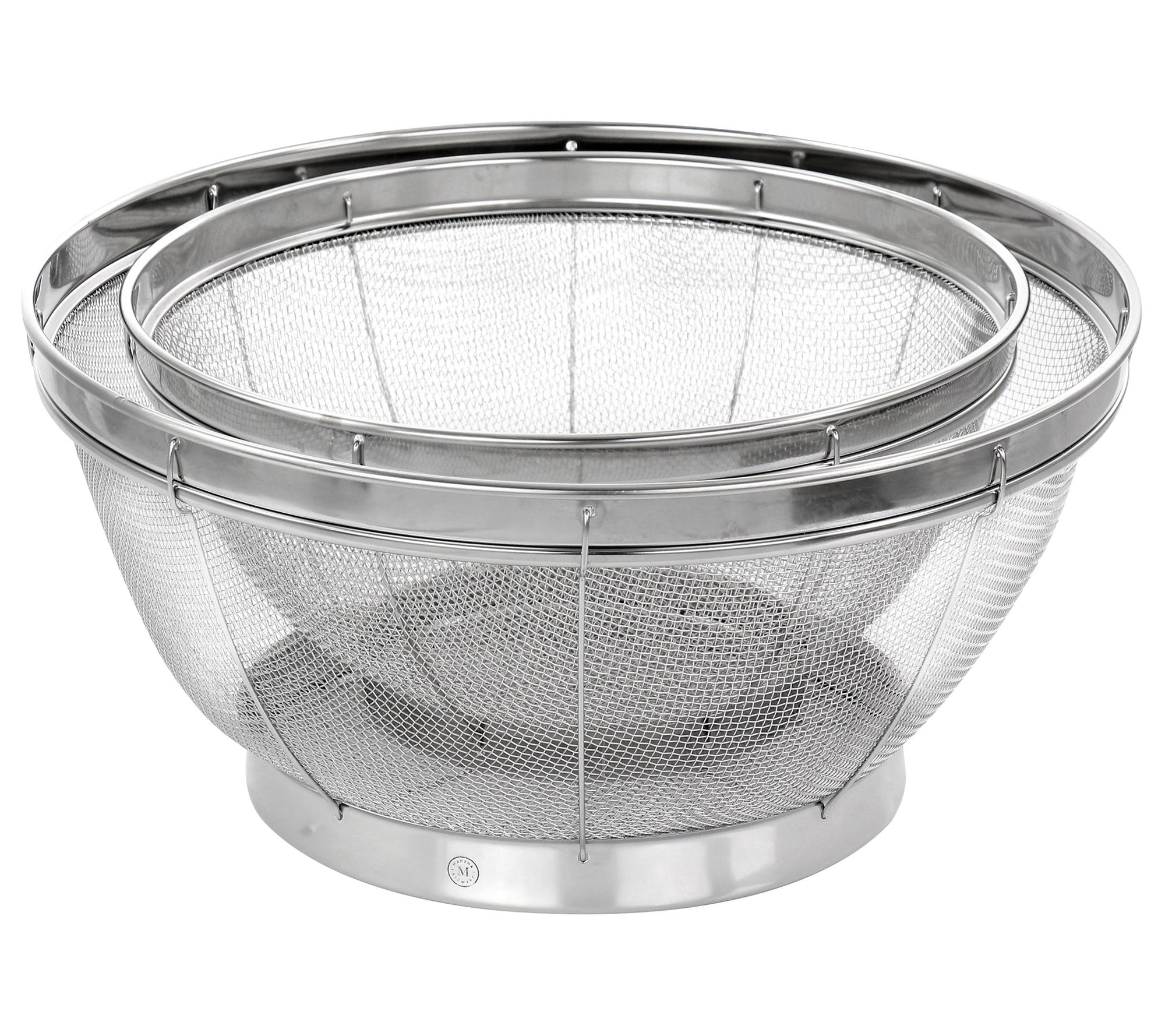 Martha Stewart 2Piece Stainless Steel Strainer Set