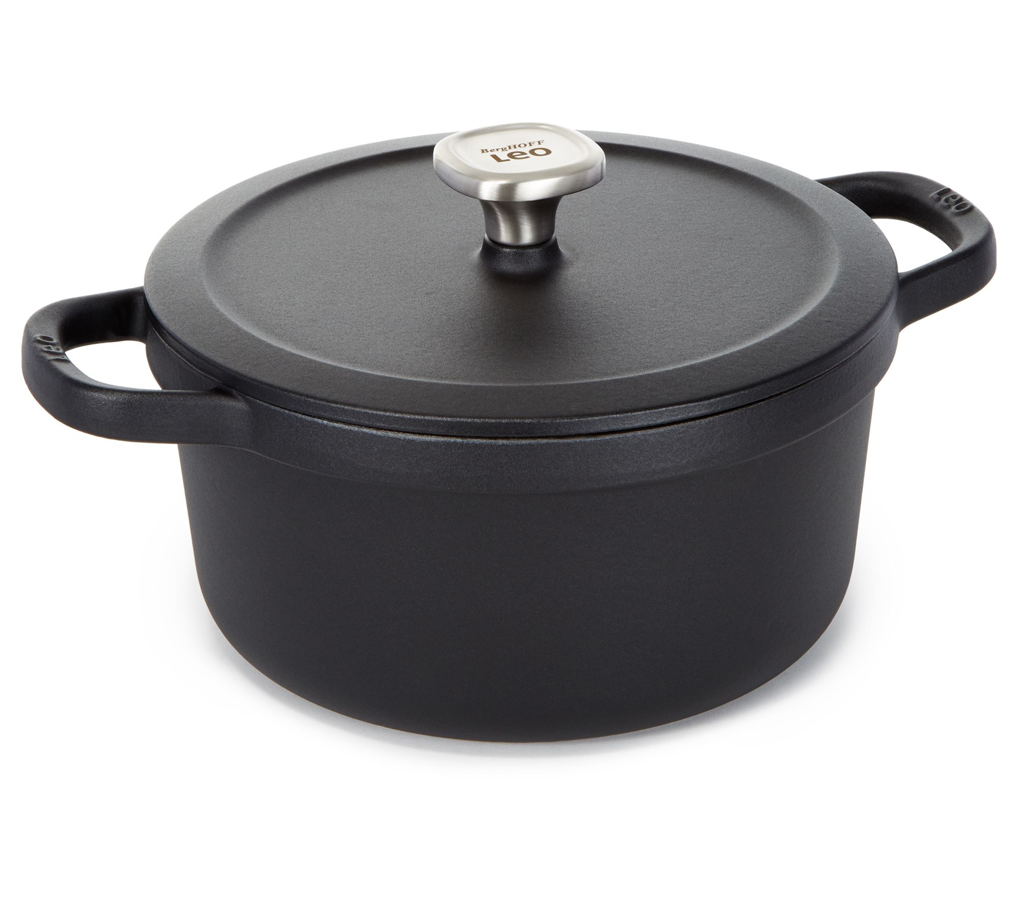 BergHOFF 6- Quart Graphite Enamel Cast Iron Covered Stock Pot