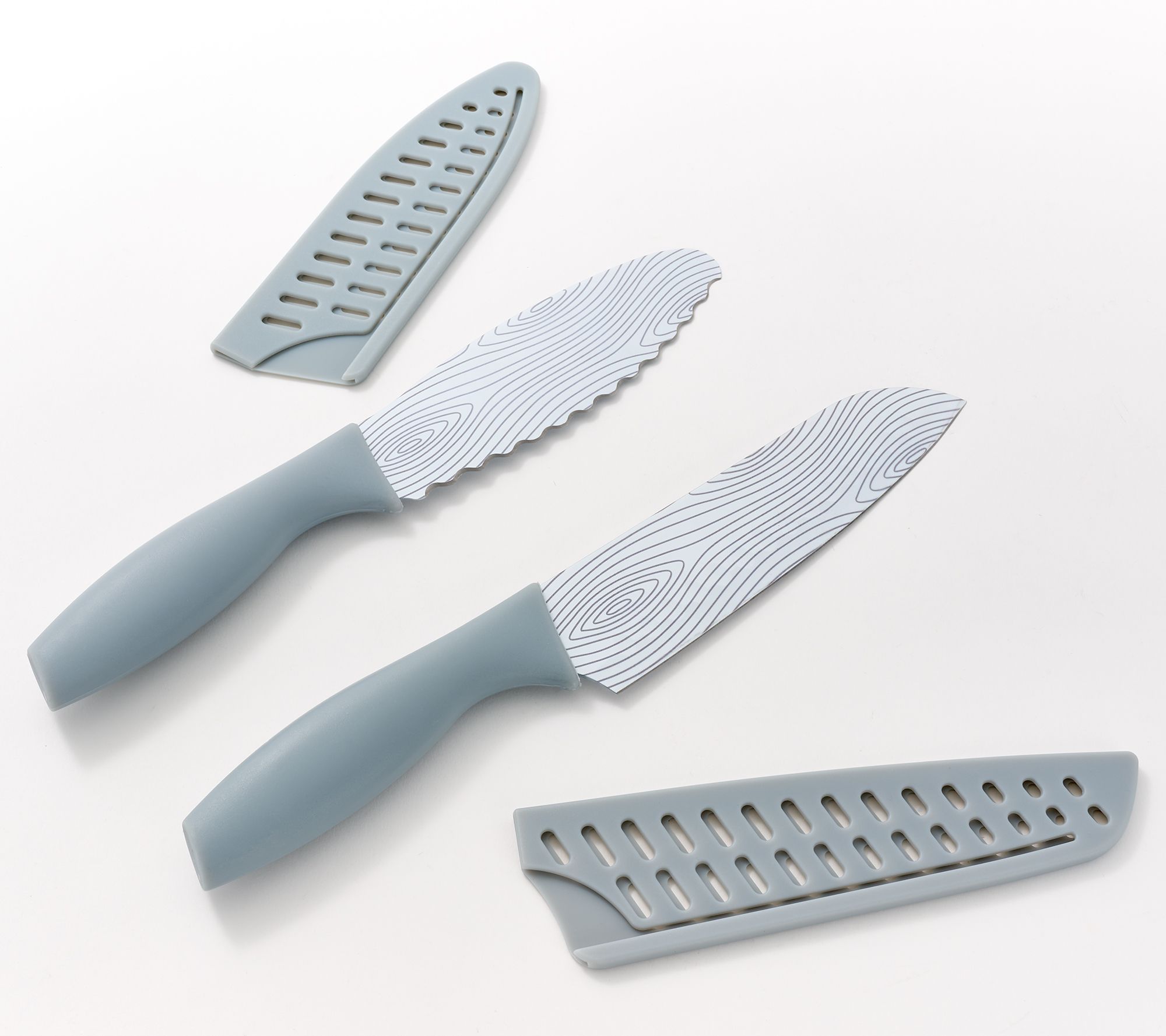 Temp-tations 6" Multipurpose Knife and 7" Santoku Knife Set