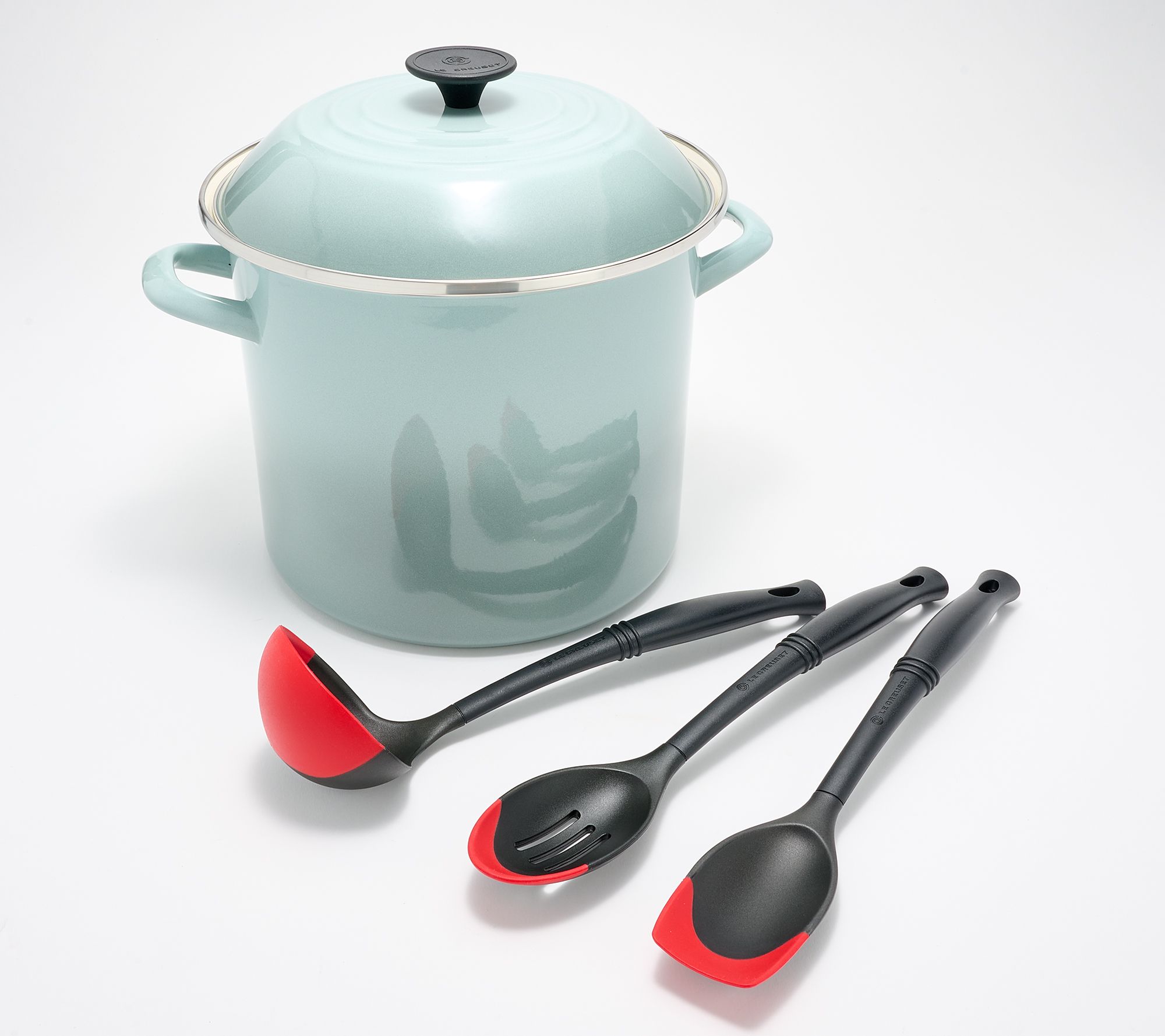 Le Creuset 10-qt Enamel-on-Steel Stockpot with (3) Tools