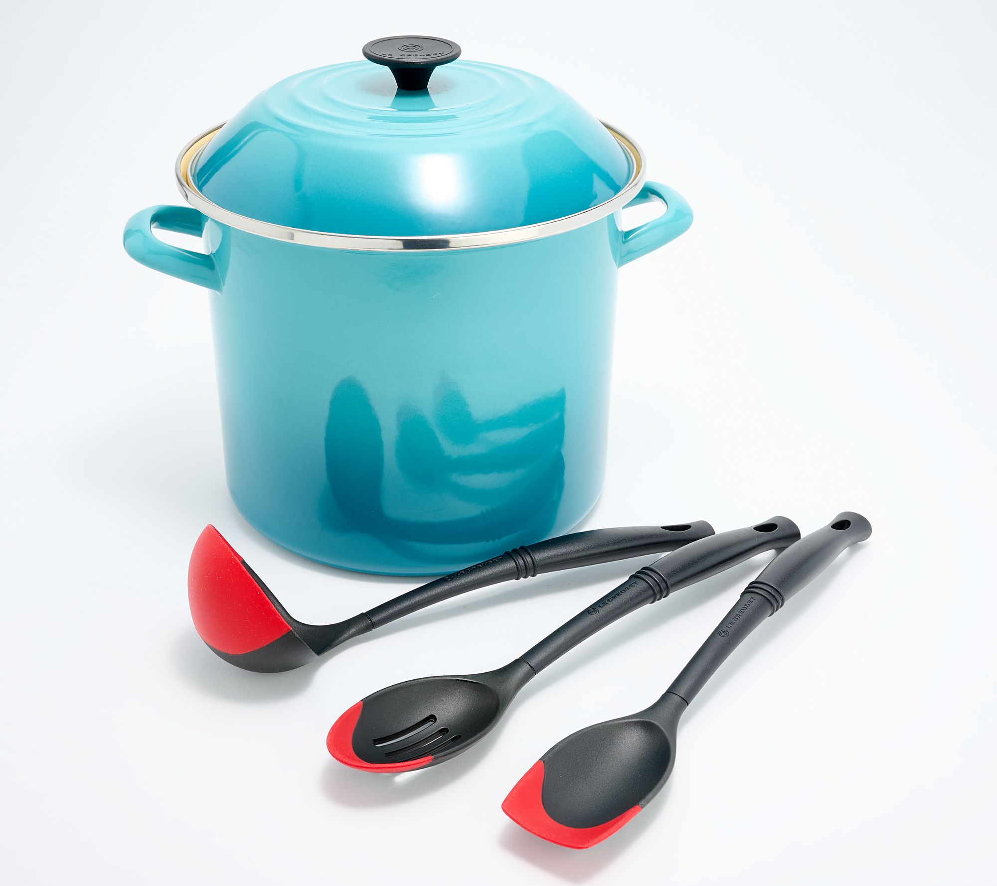 Le Creuset 10-qt Enamel-on-Steel Stockpot with (3) Tools