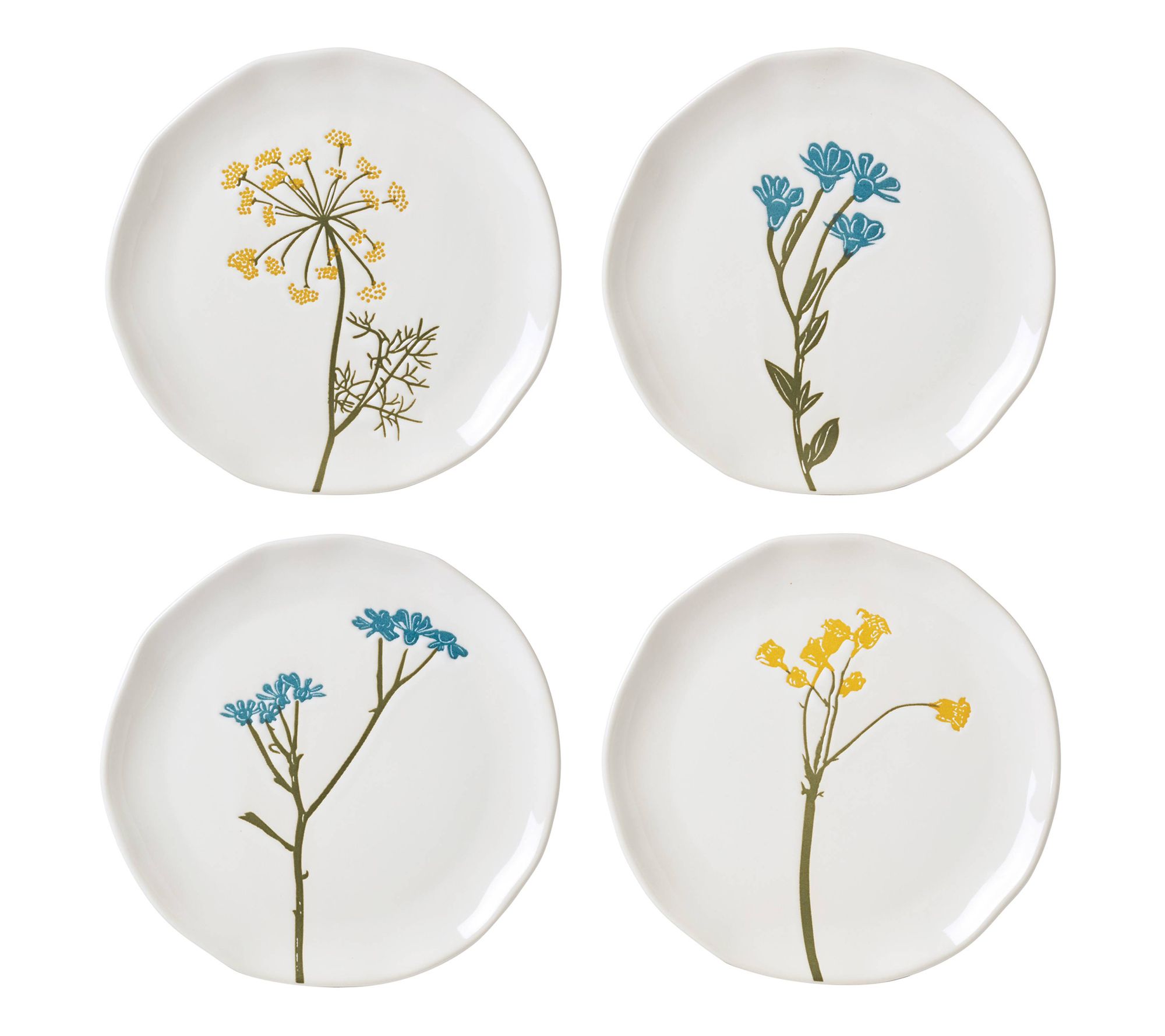 Lenox Wildflowers Tidbit Set Of 4 Plates