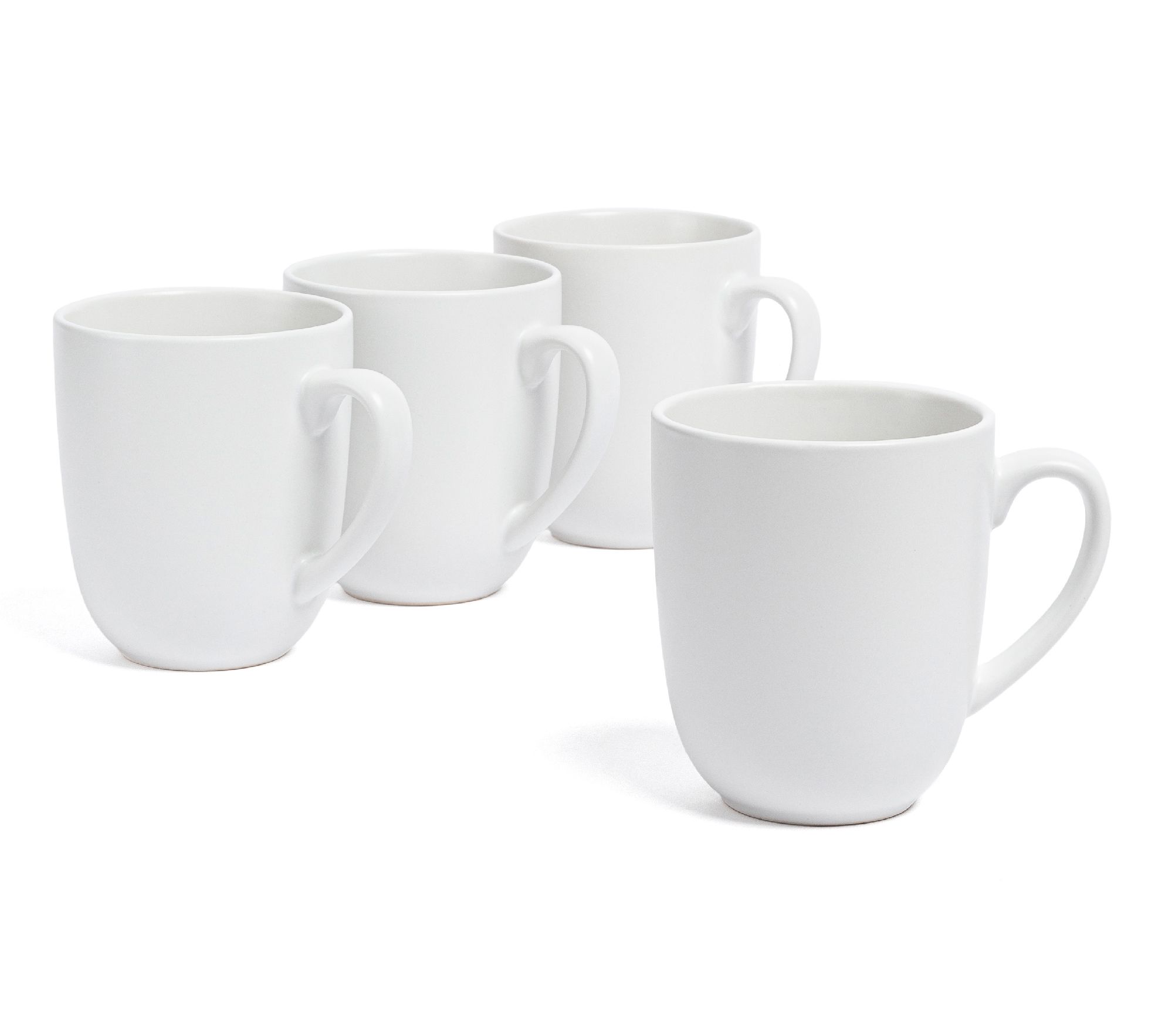 over&back Coupe 15oz Semi-Matte Stoneware Mugs,Set of 4