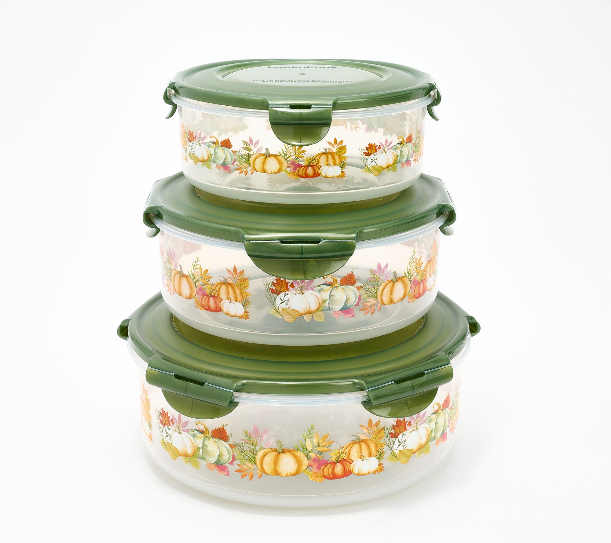  LocknLock 3-Piece Nestable Harvest Printed Canisters