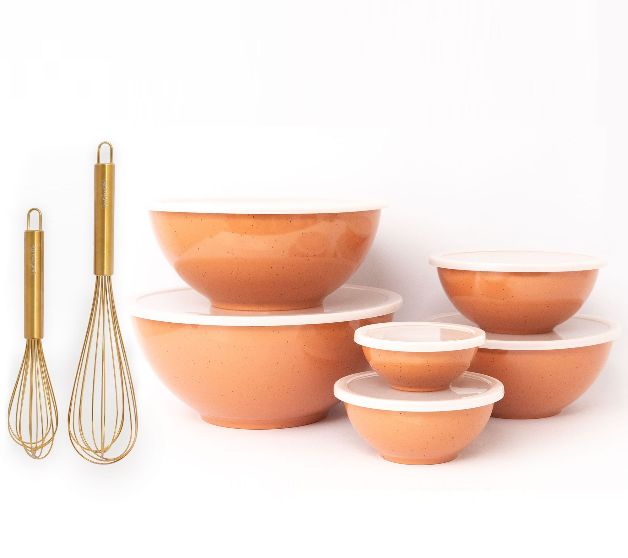 Jessie James Decker 6 Piece Melamine Bowl Set w/ 2 Whisks