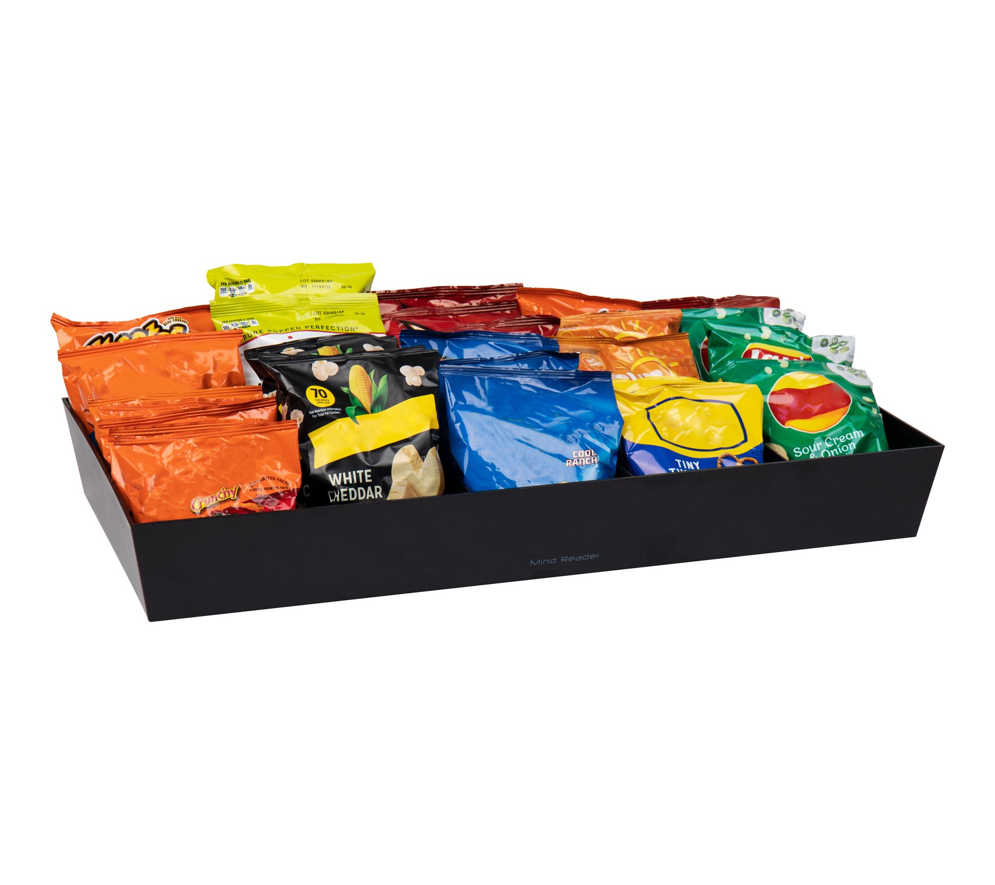 Mind Reader Snack Tray, Black