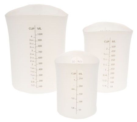 Norpro Stainless Steel Measuring Cup W/ Silicone Handle Set of 4