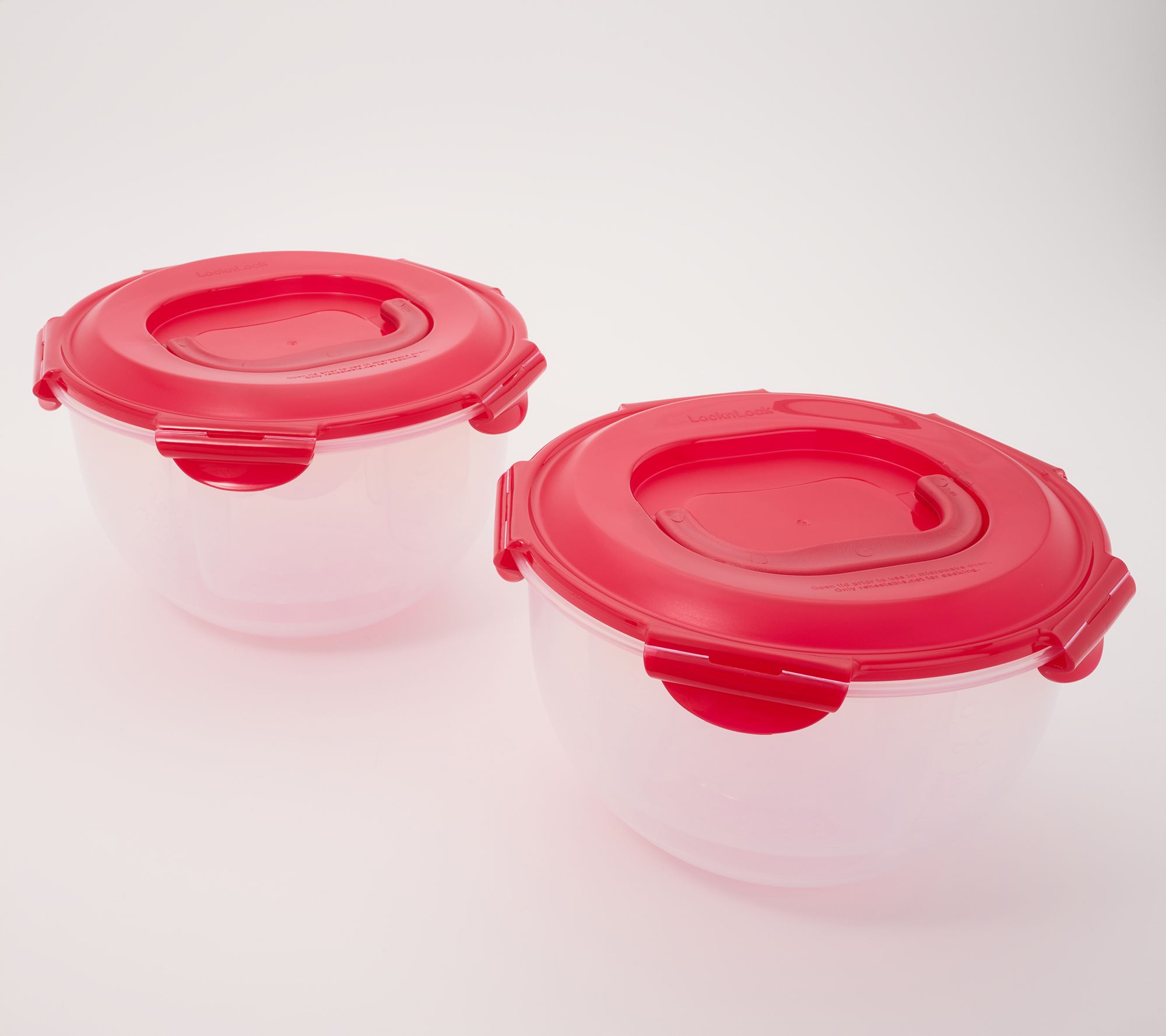  LocknLock S/2 17-Cup To-Go Bowls with Handle Lids & Dividers