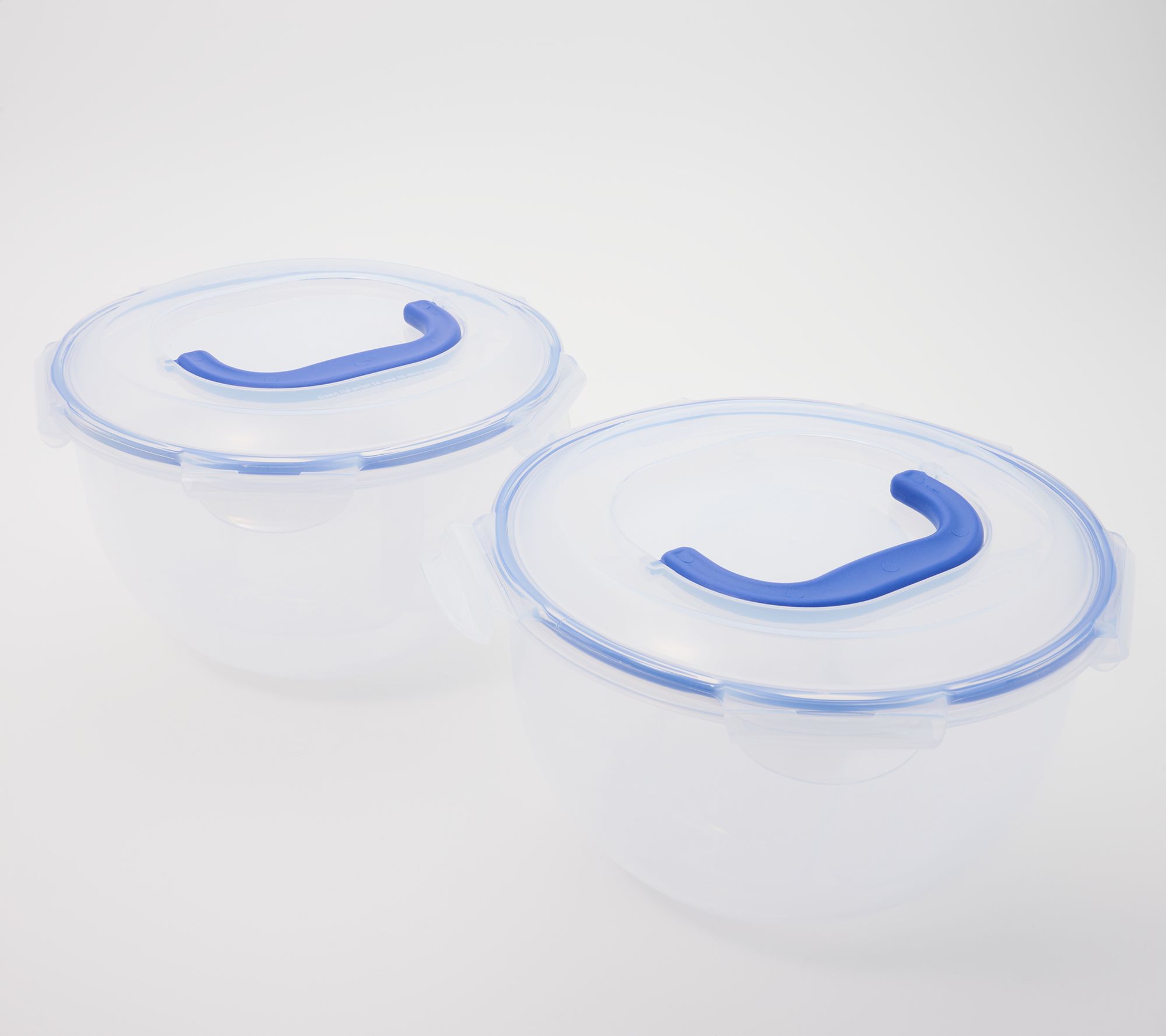 LocknLock S/2 17-Cup To-Go Bowls with Handle Lids & Dividers