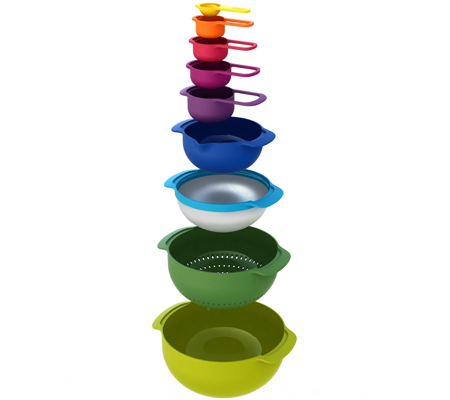 Joseph Joseph Nest Plus 9 Mixing Bowls and Measuring Cups Set, Multi