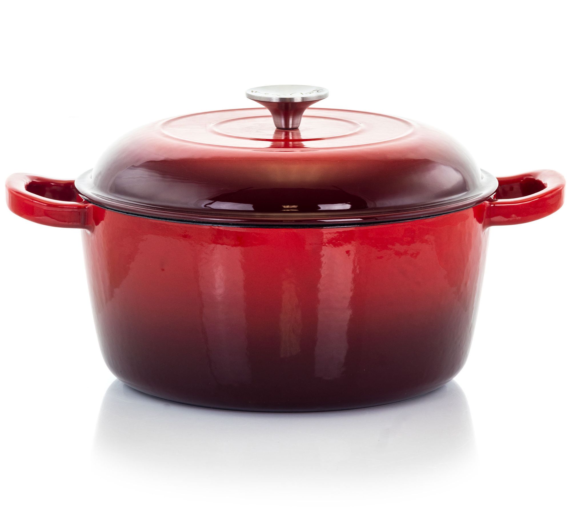 MegaChef 5-qt Round Enameled Cast Iron Casserole and Lid
