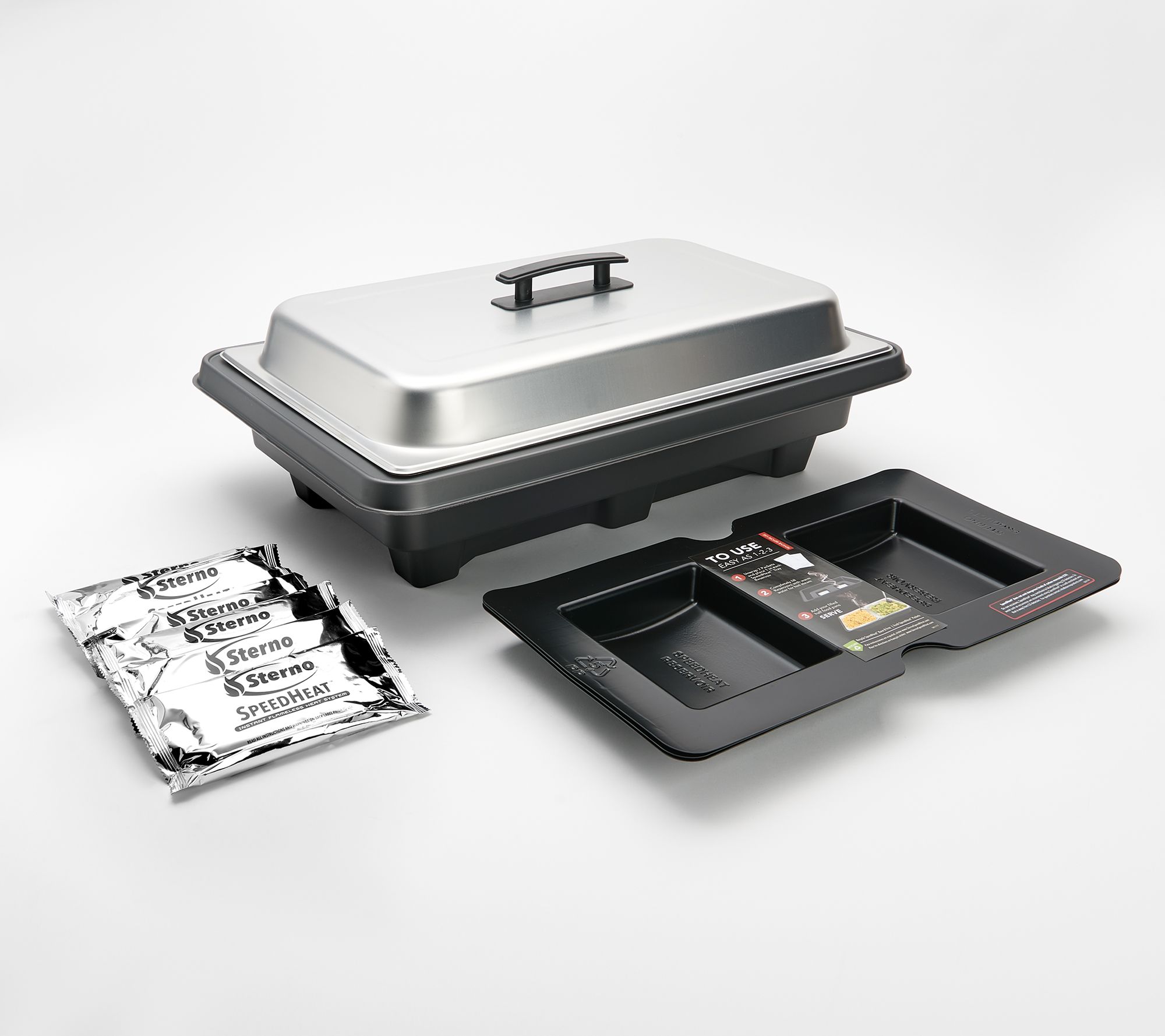 Sterno SpeedHeat Home Catering Buffet Server with 3 Refills