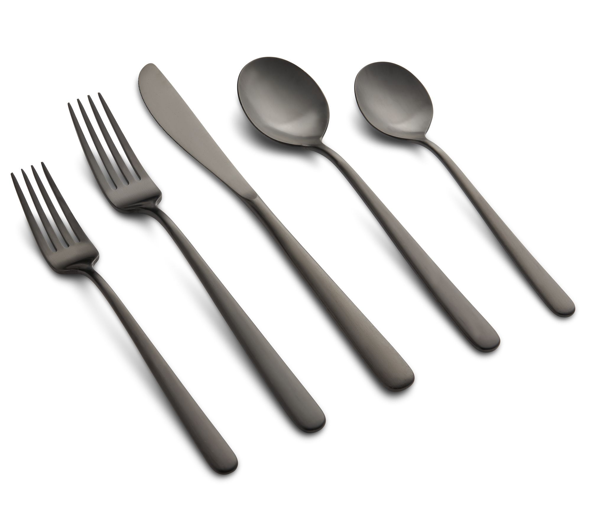 20-Piece Rush Brushed Gold Flatware Set + Reviews