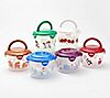LocknLock 6pc Multi-Color Nesting Holiday Canisters w/ Handle Lids, 1 of 3