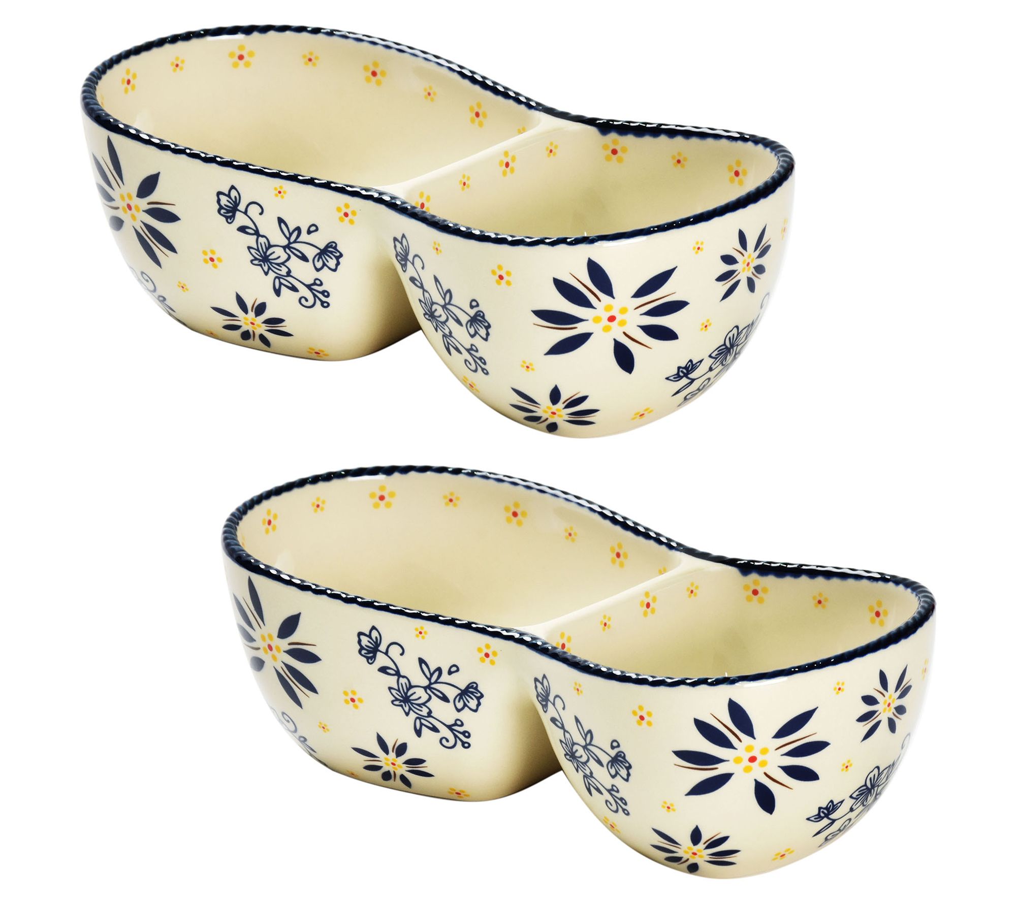 Temp-tations Classic Set of (2) Ceramic Snack Holders