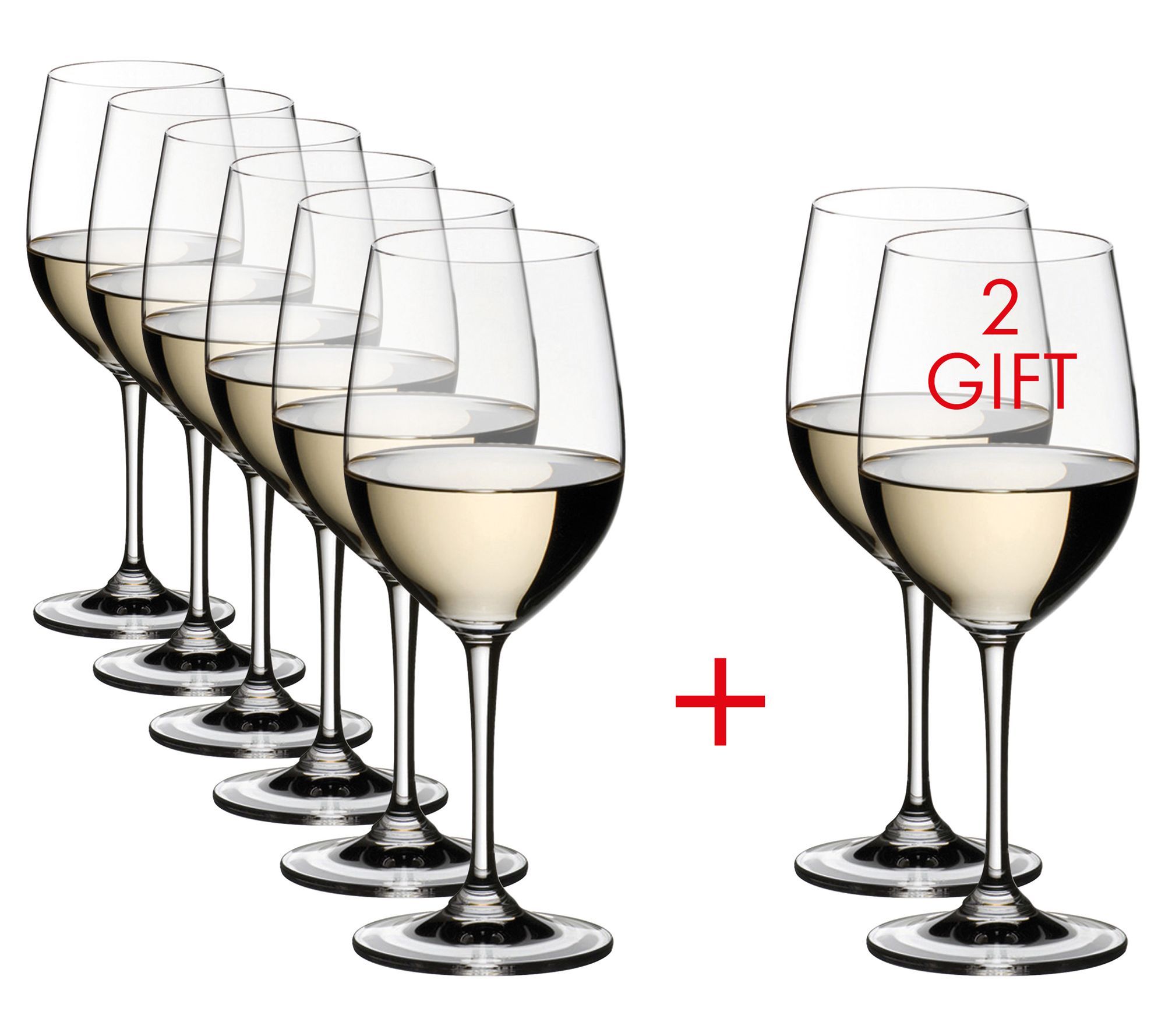 RIEDEL Set of (8) Vinum Viognier/Chardonnay Wine Glasses