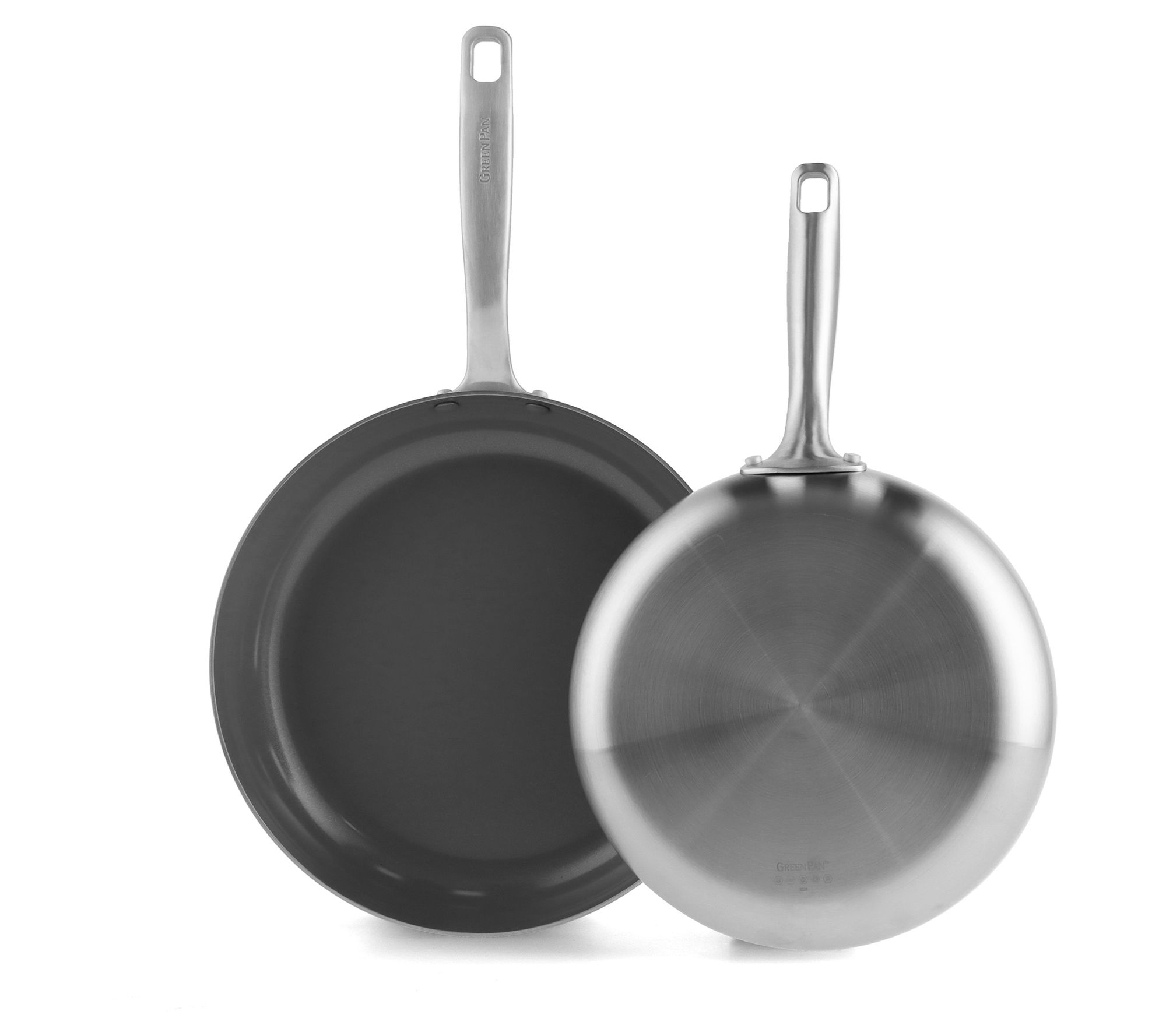 Oxo 2pc Mira Tri-ply Stainless Steel Frypan Set Silver : Target