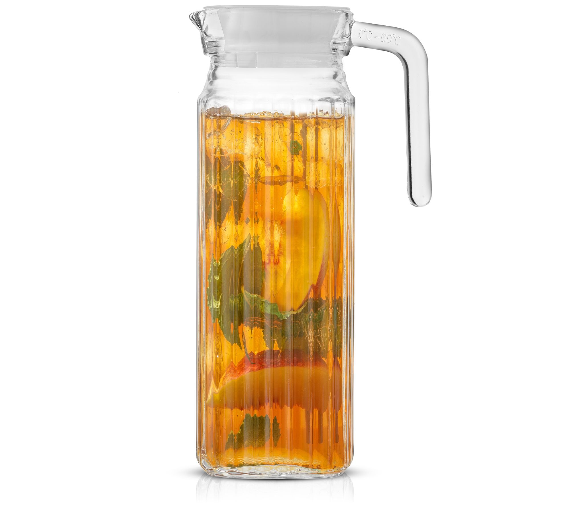 JoyJolt Beverage Serveware 40-oz Glass Pitcher ith Handle