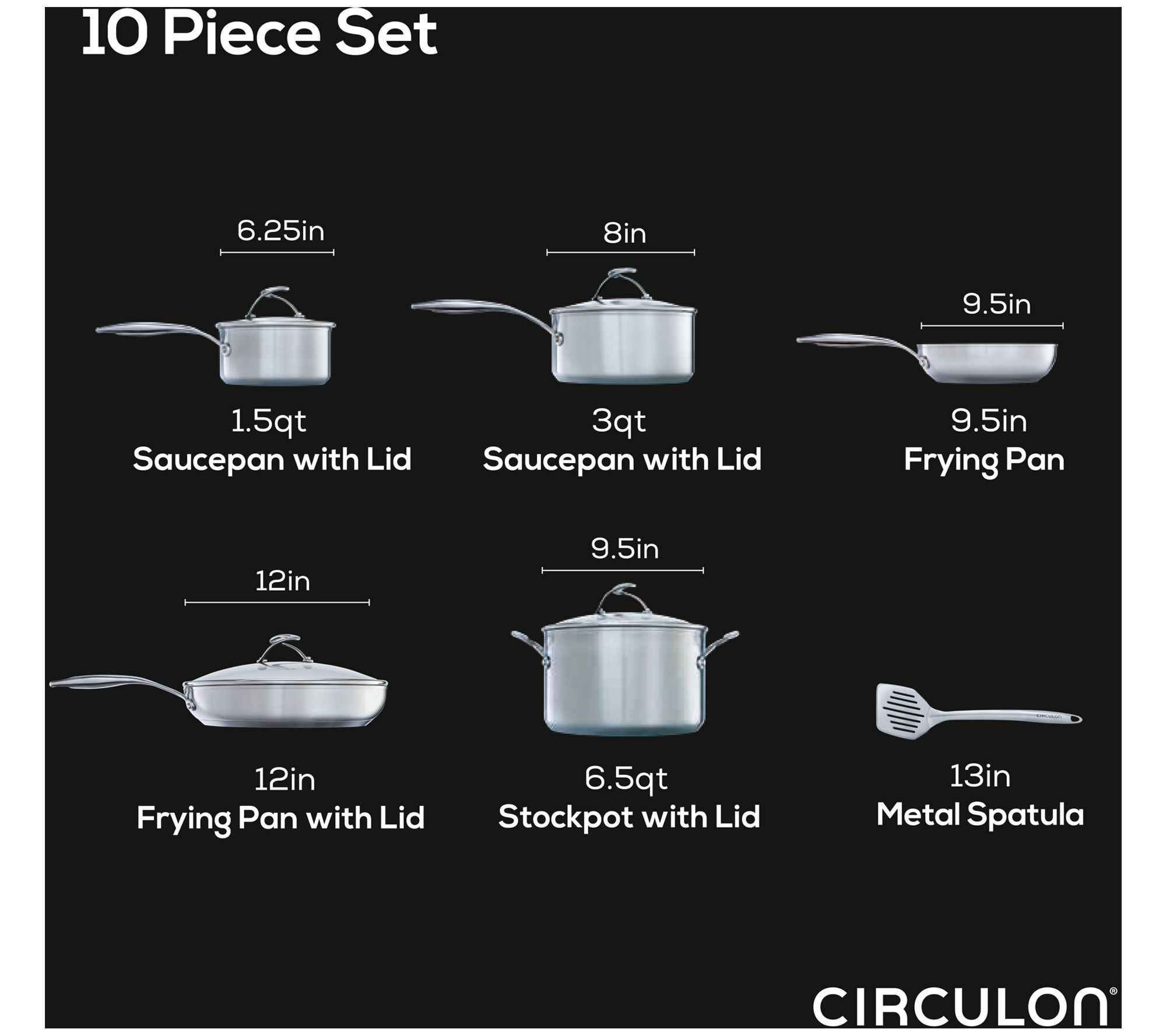 Circulon Cookware 8 and 10.25 Nonstick Frying Pan Set in