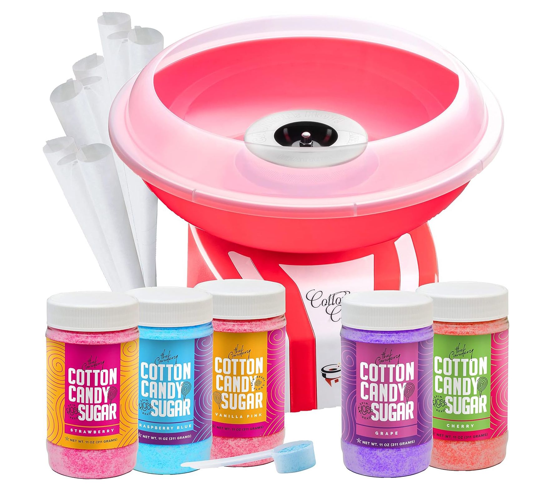 The Candery Cotton Candy Machine and 5 Sugar Floss Bundle