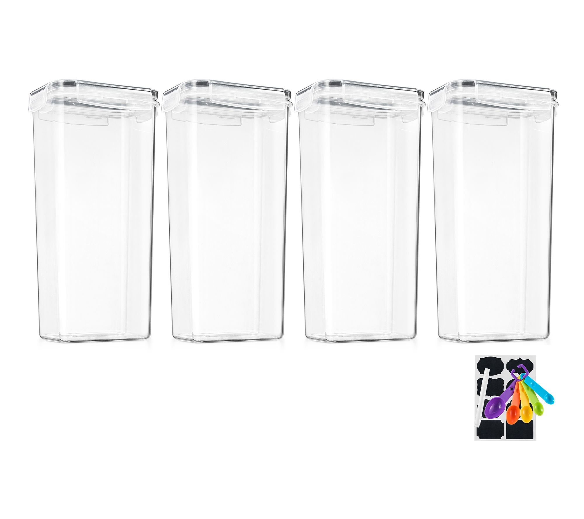 Sorbus 4 Pack A irtight Cereal Dispenser Set w ith Lids
