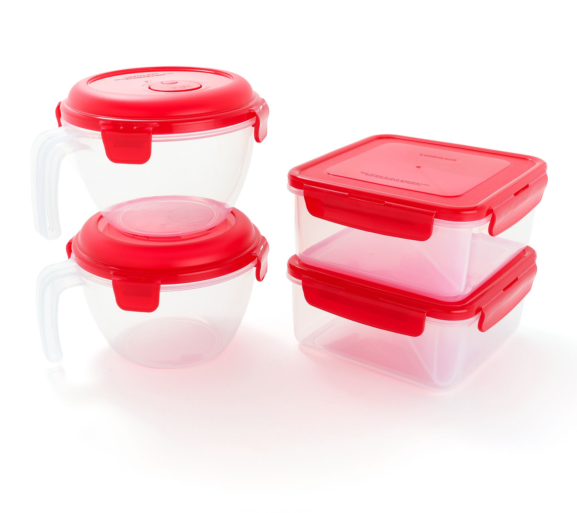 LocknLock 4-Pc Vented Soup Bowls & Sandwich Square Storage Set