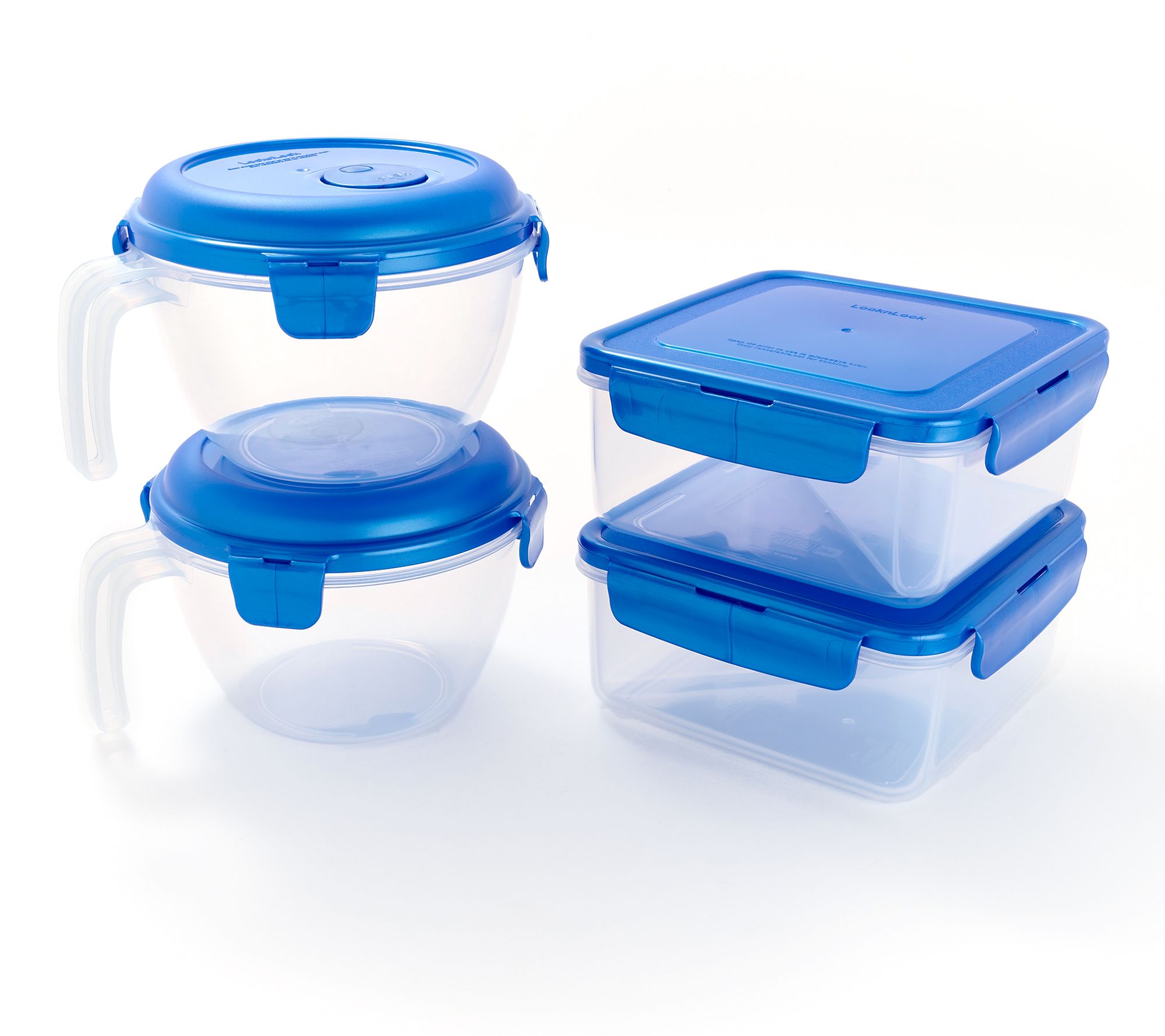 LocknLock 4-Pc Vented Soup Bowls & Sandwich Square Storage Set