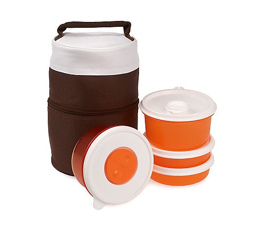 Tupperware Meal Solutions-to-Go Set w/Insulated Carrier 