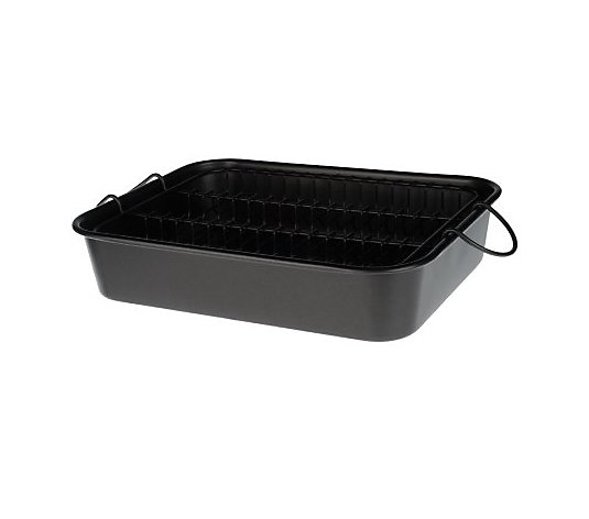 13" x 10" Nonstick Roasting Pan with Grease Away Rack