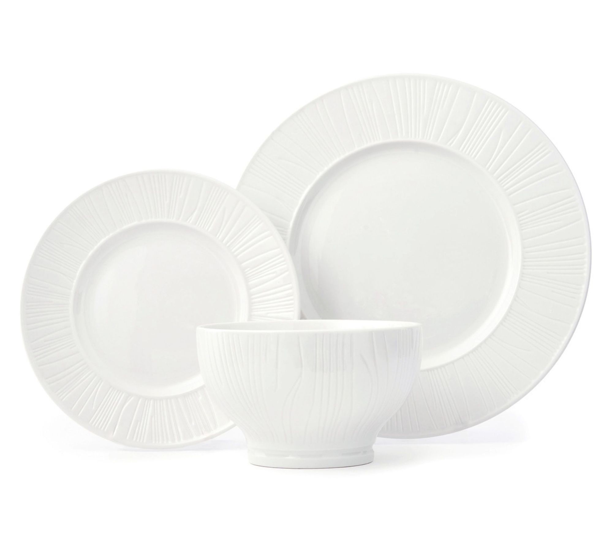 Godinger Starburst Porcelain 12 Piece Set, Service For 4