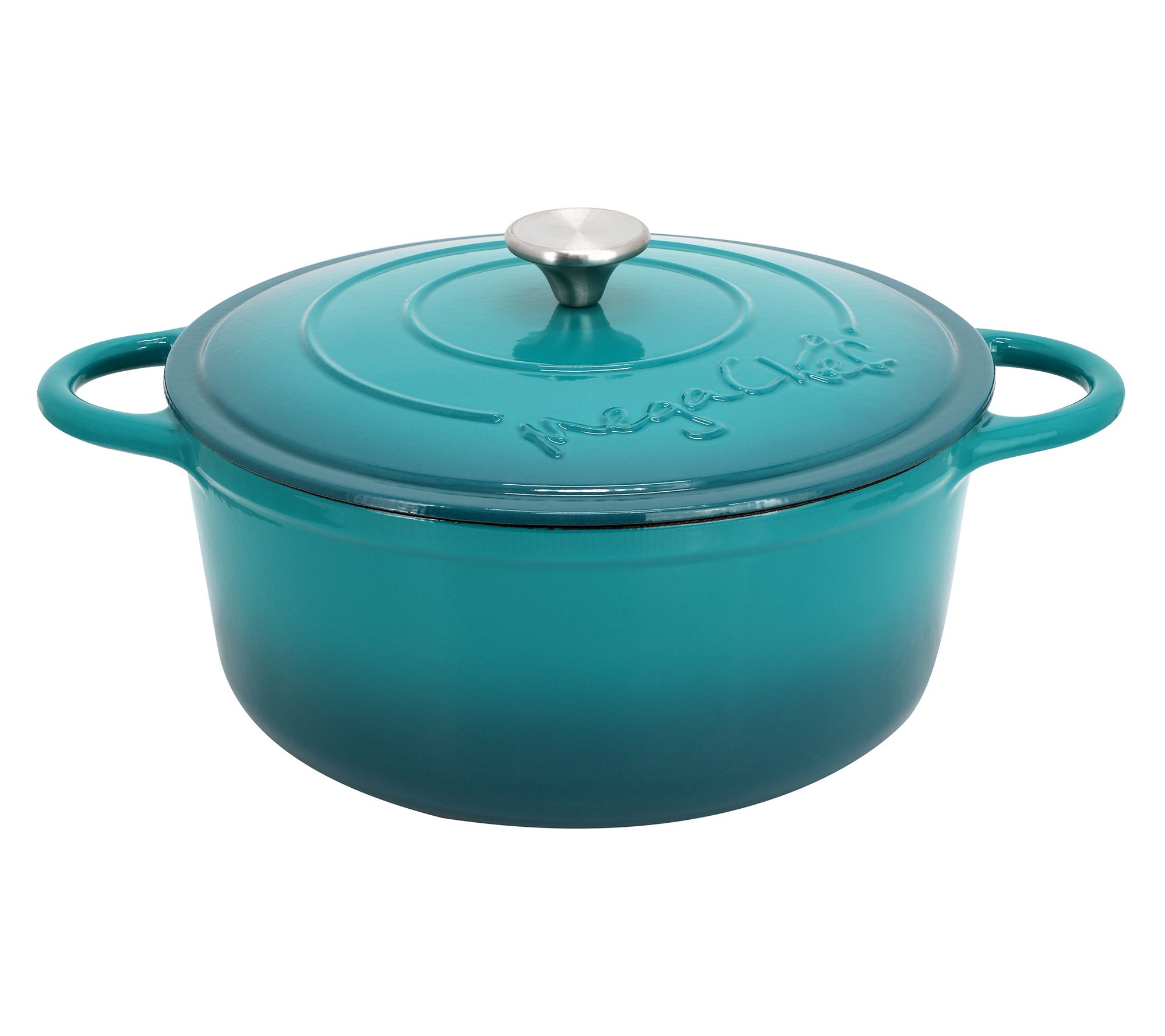 MegaChef 6.35 Qt. Cast Iron Dutch Oven w/ SelfBasting Lid