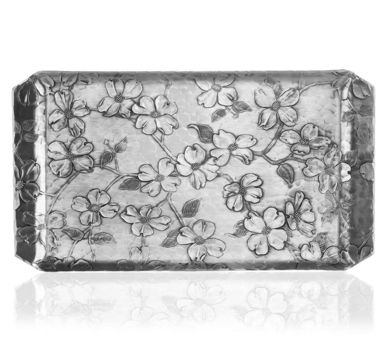 Wendell August Dogwood Design Hostess Tray