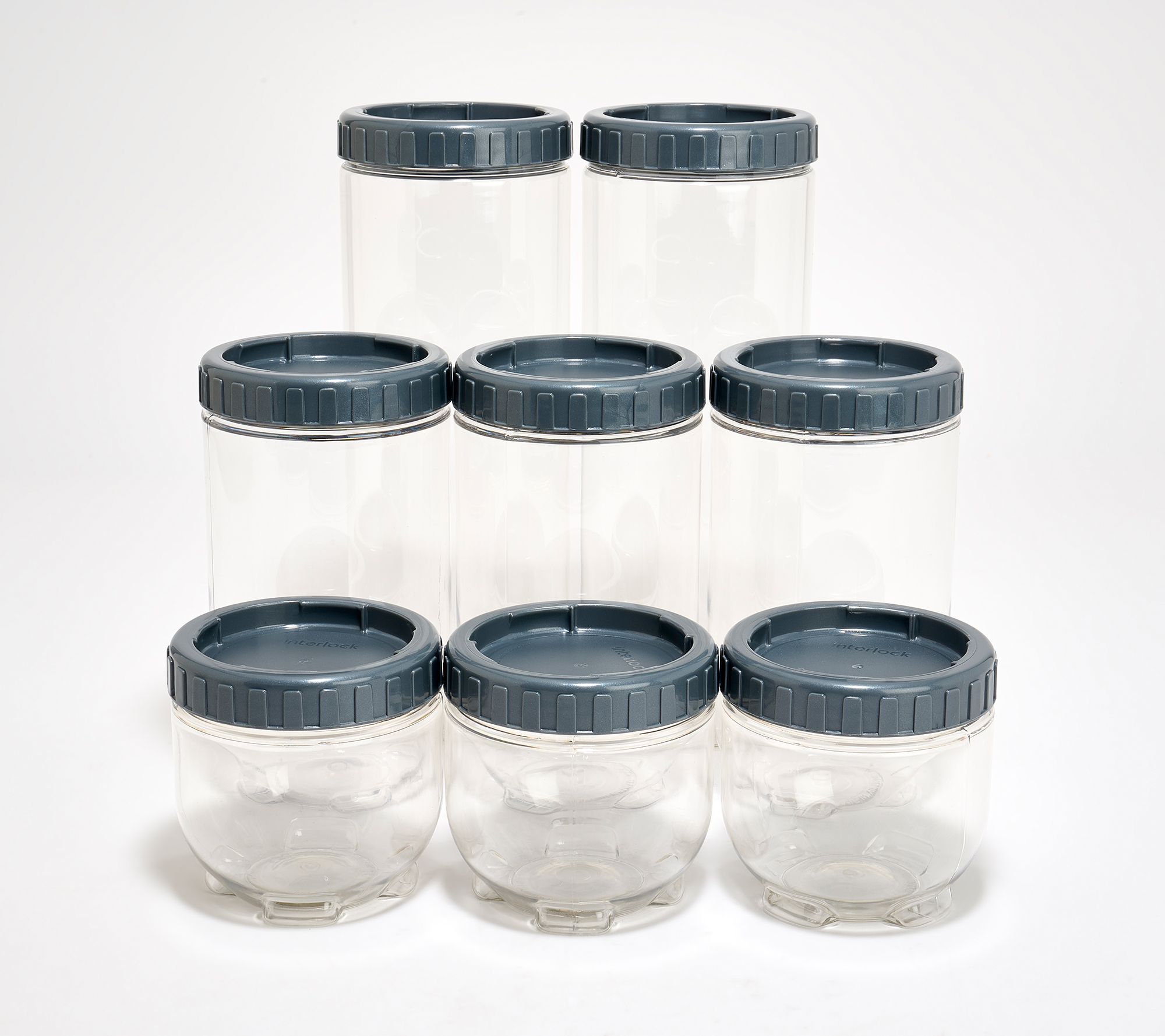 LocknLock 8-Piece Interlockling Round Canisters